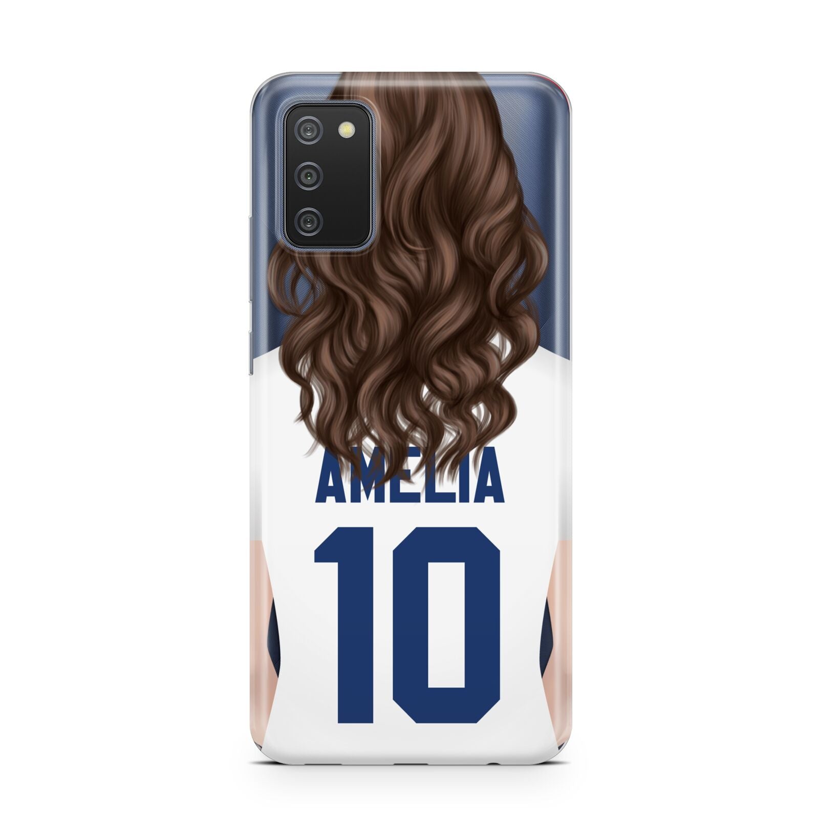 Womens Footballer Personalised Samsung A02s Case