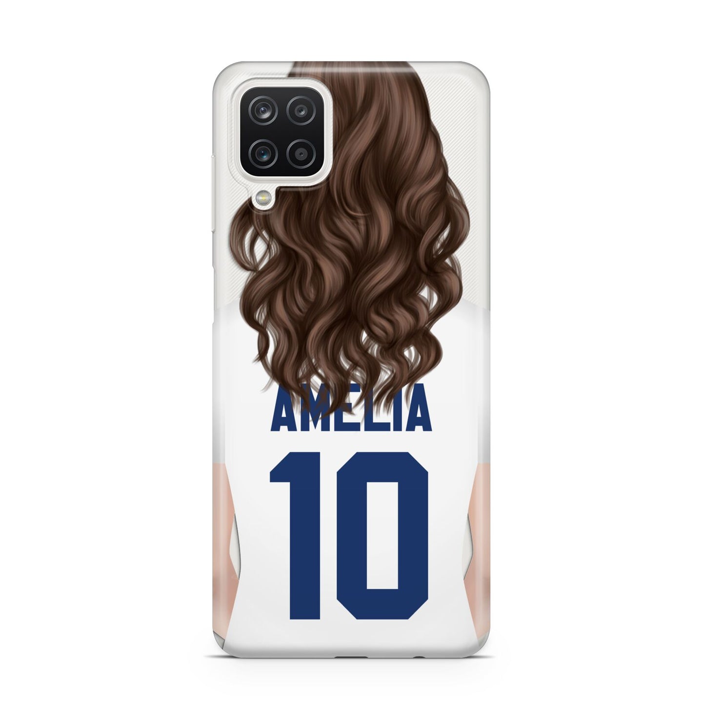 Womens Footballer Personalised Samsung A12 Case