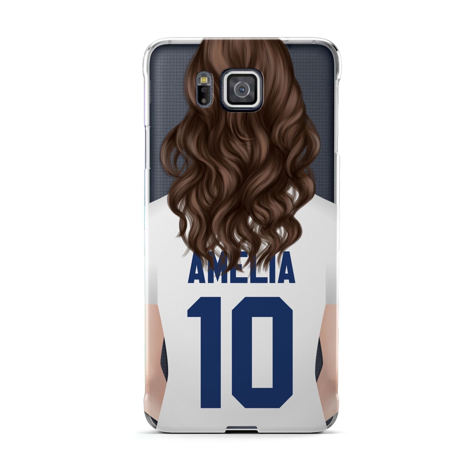 Womens Footballer Personalised Samsung Galaxy Alpha Case