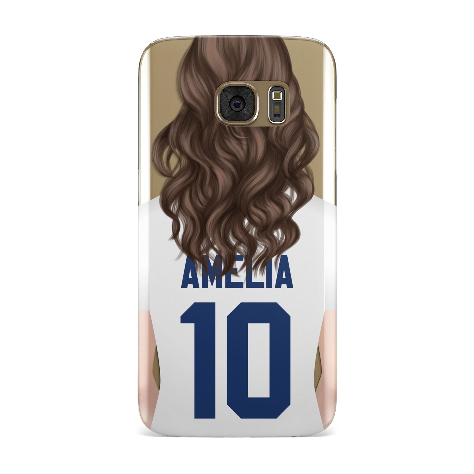 Womens Footballer Personalised Samsung Galaxy Case