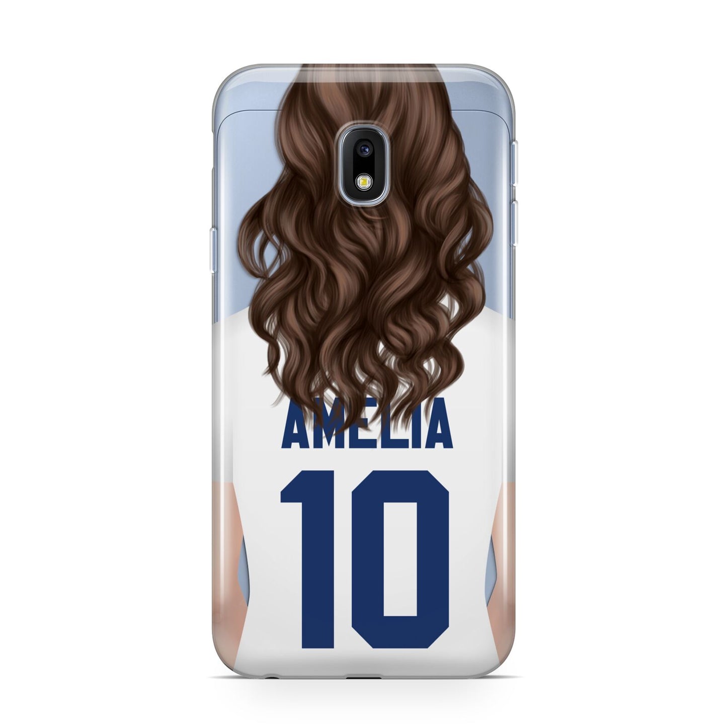 Womens Footballer Personalised Samsung Galaxy J3 2017 Case