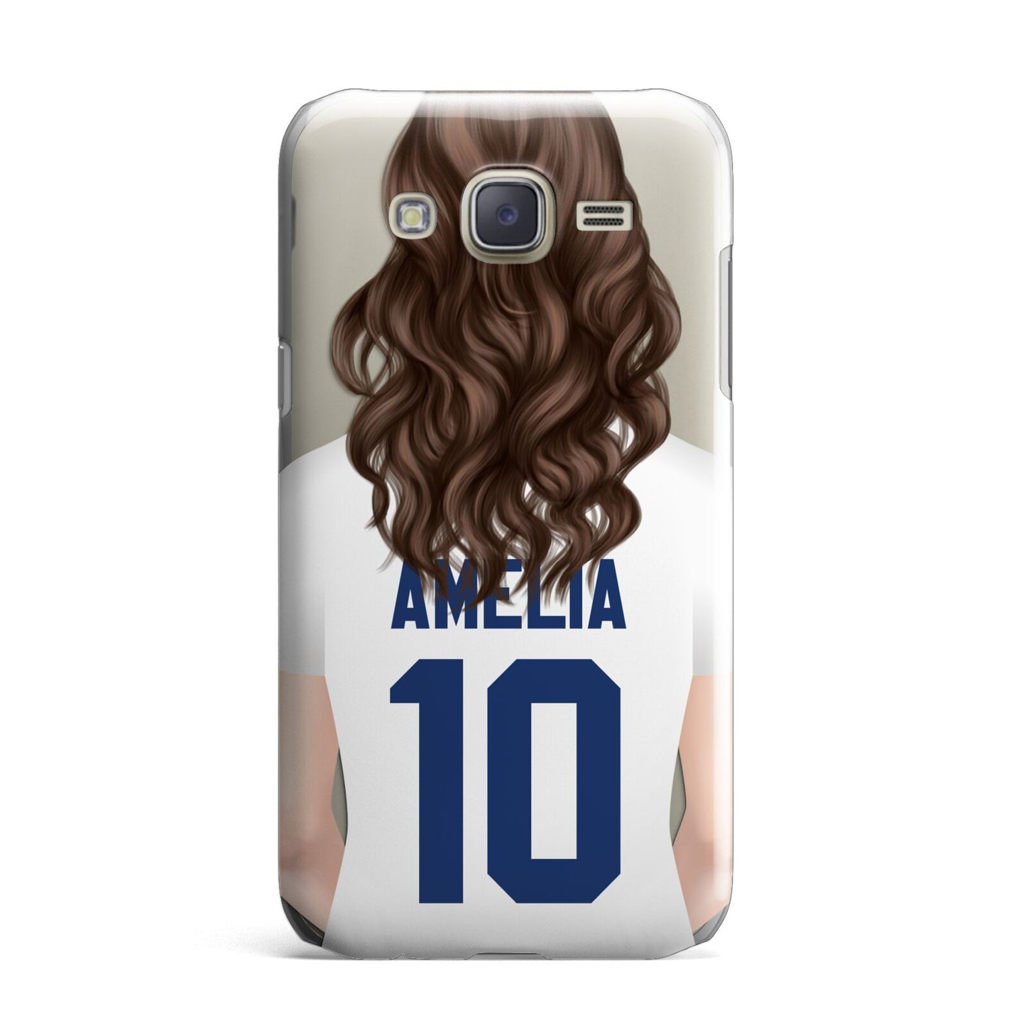 Womens Footballer Personalised Samsung Galaxy J7 Case