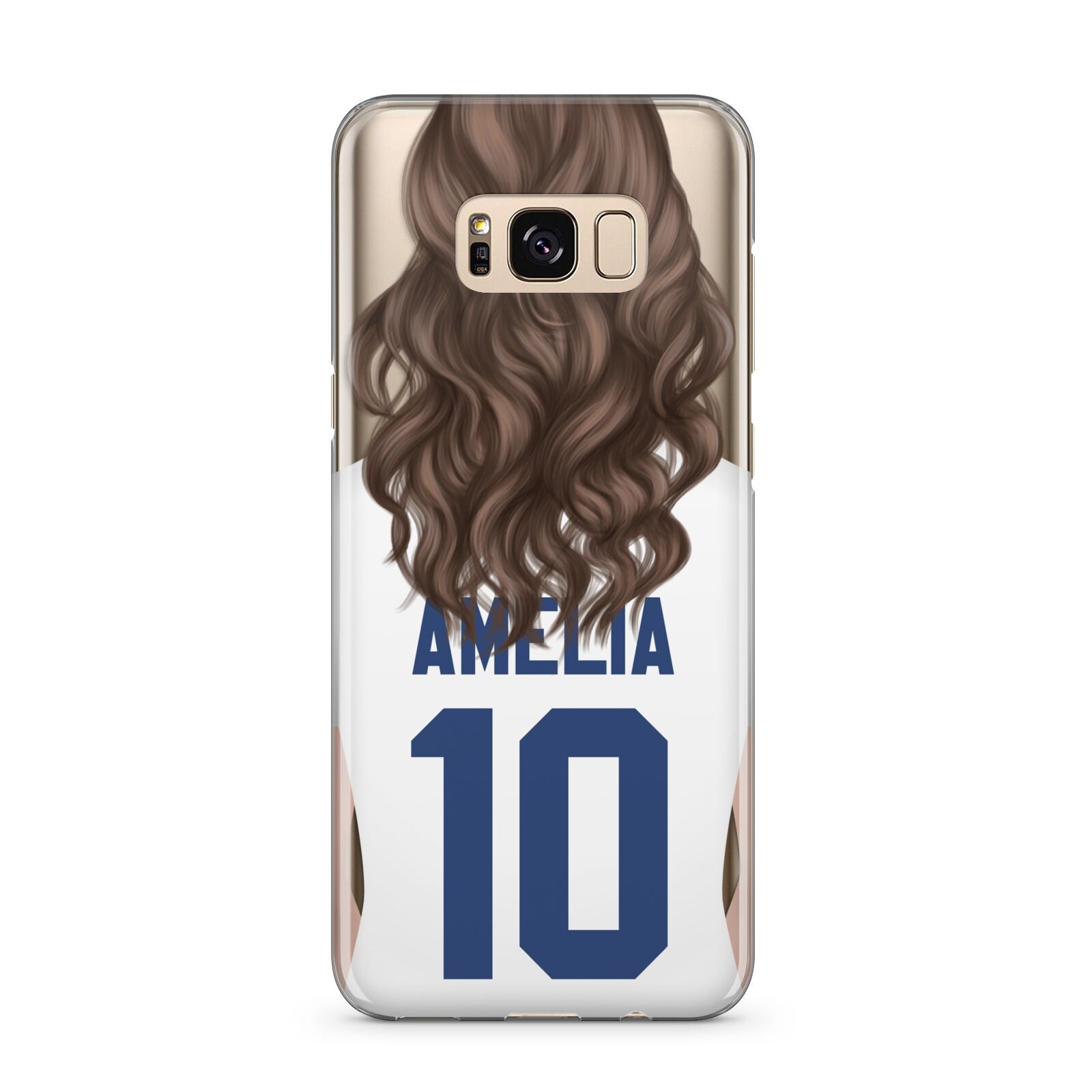 Womens Footballer Personalised Samsung Galaxy S8 Plus Case