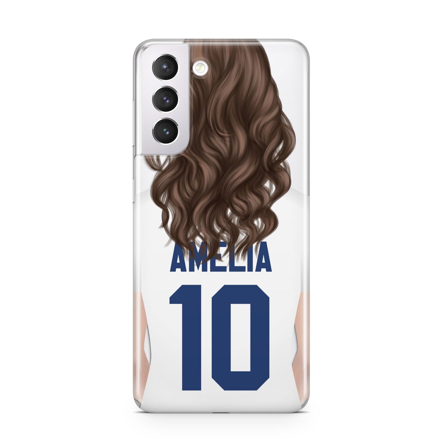 Womens Footballer Personalised Samsung S21 Case