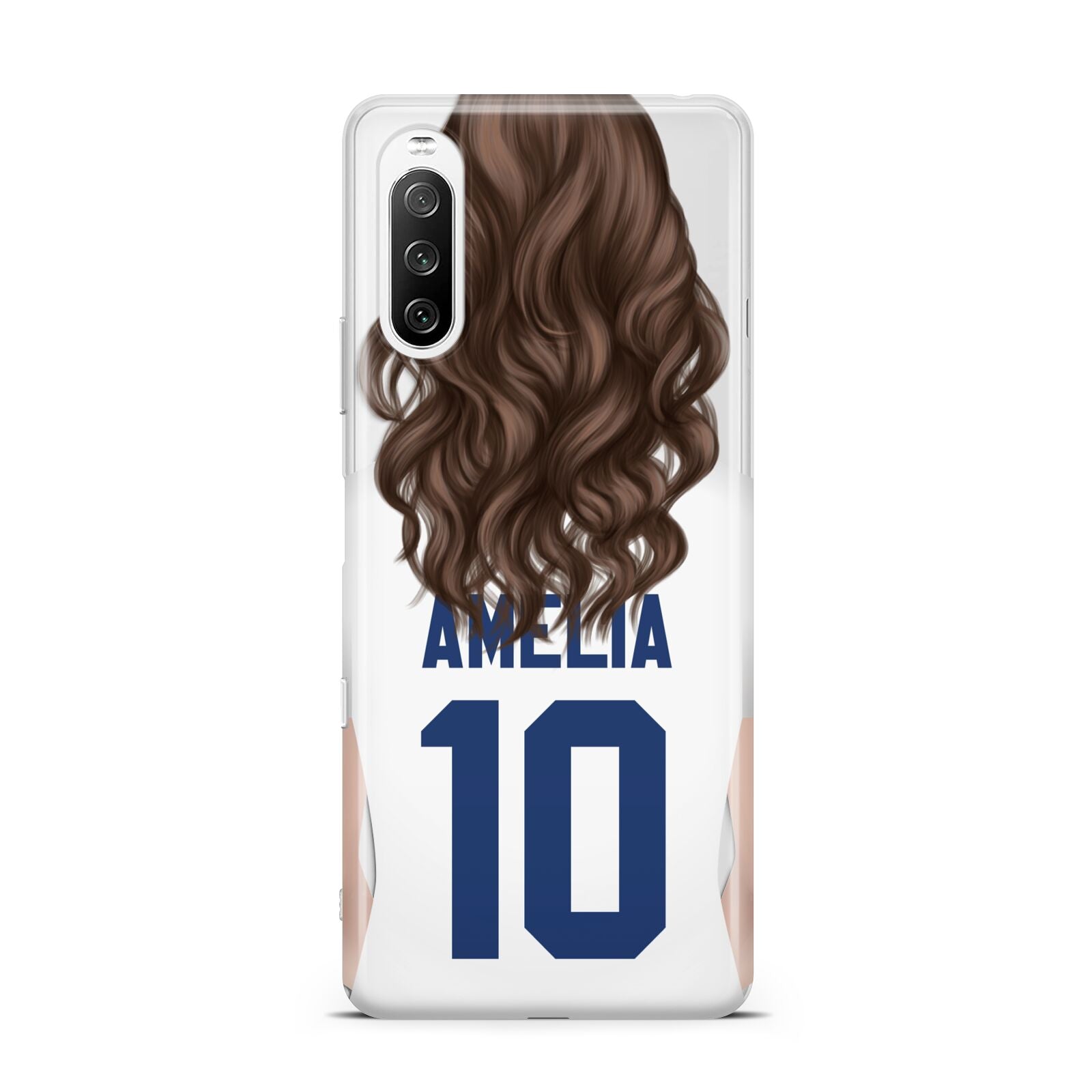 Womens Footballer Personalised Sony Xperia 10 III Case