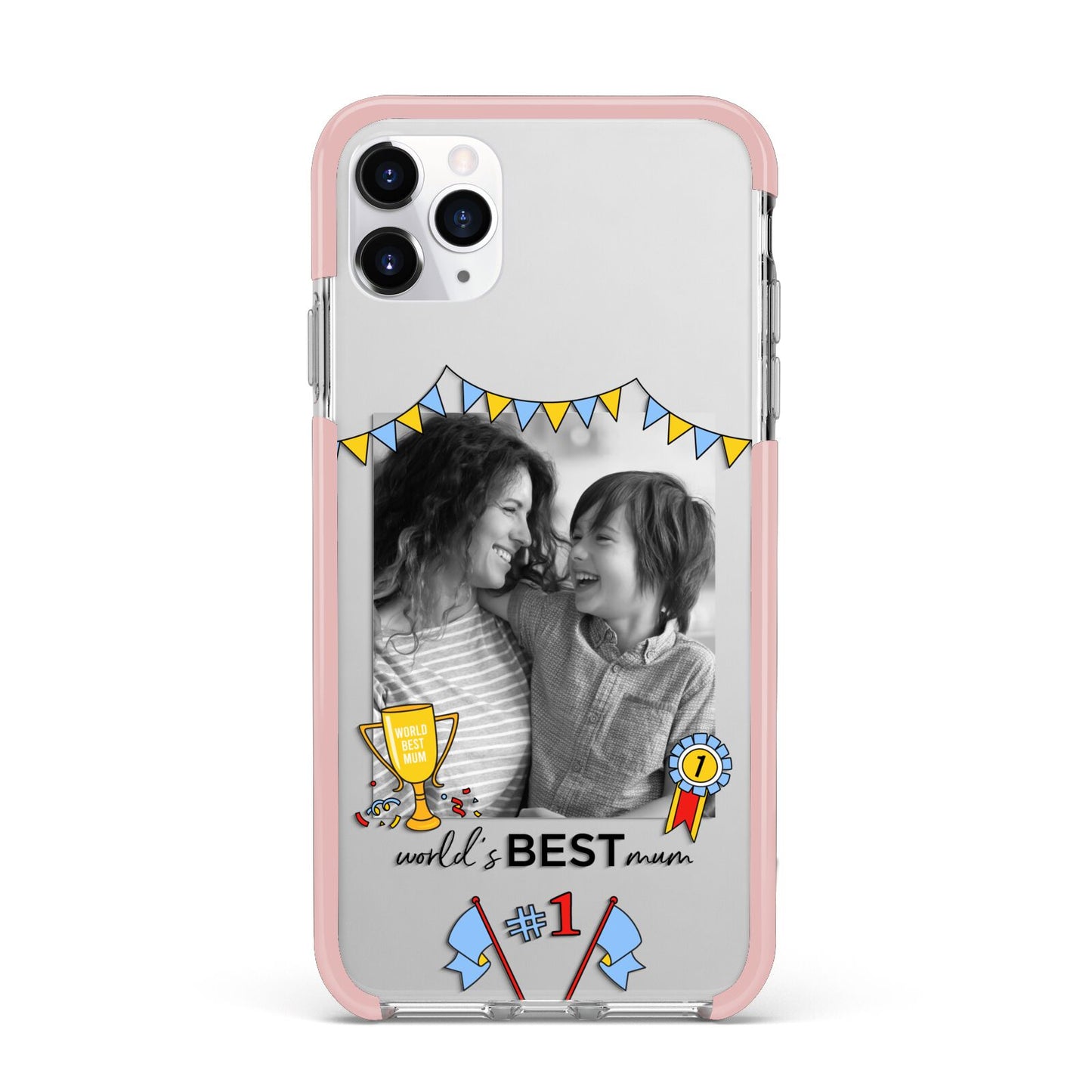 Worlds Best Mum iPhone 11 Pro Max Impact Pink Edge Case