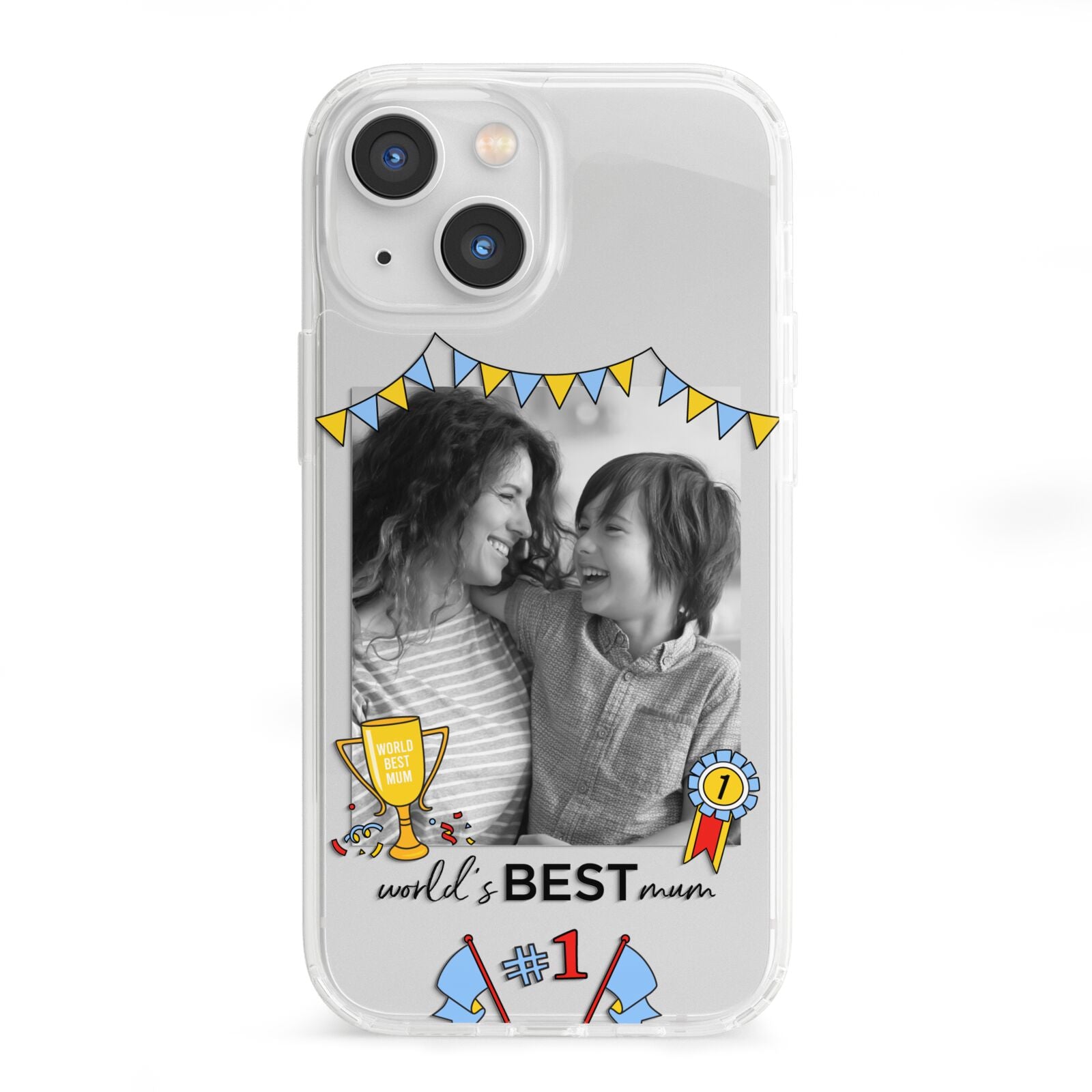 Worlds Best Mum iPhone 13 Mini Clear Bumper Case