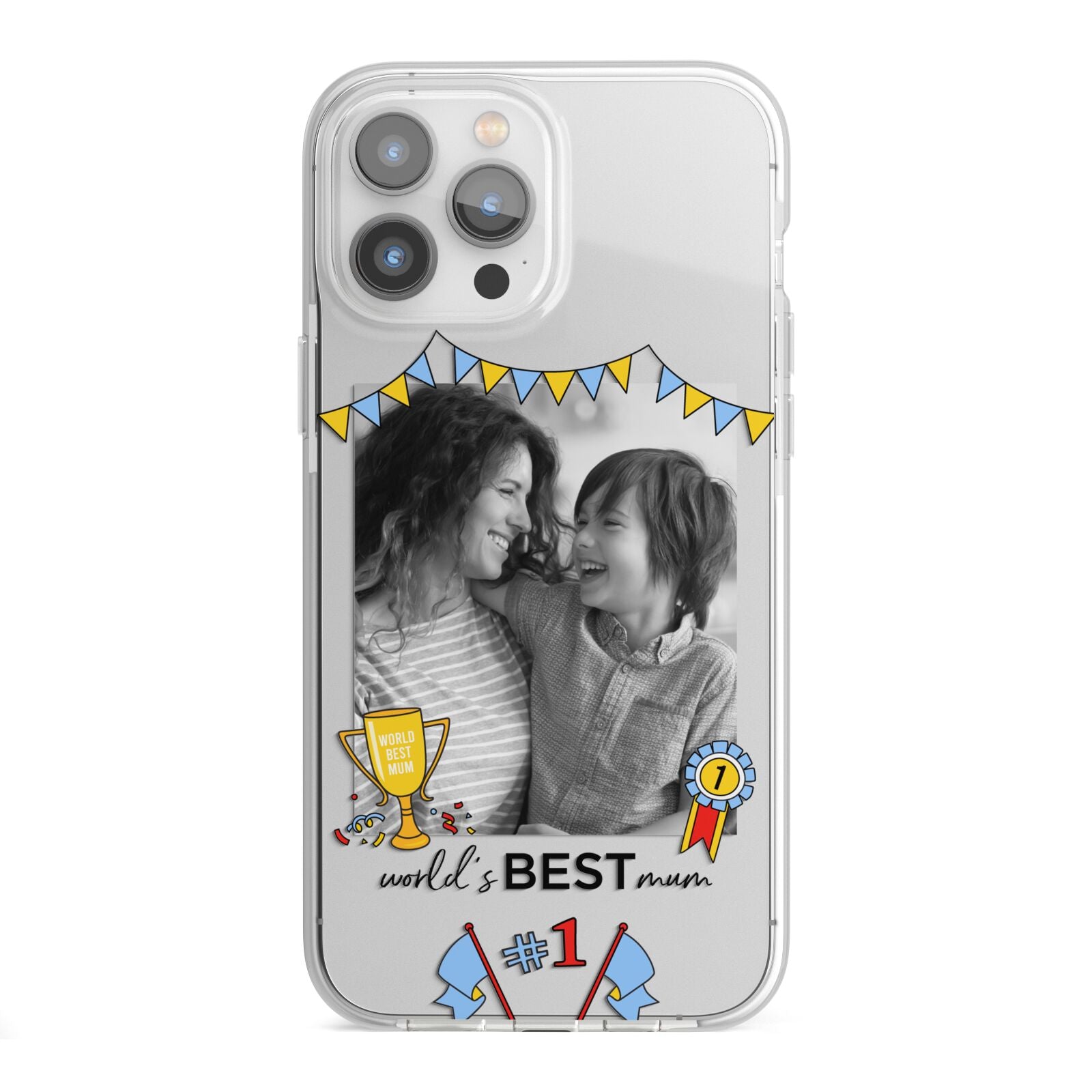 Worlds Best Mum iPhone 13 Pro Max TPU Impact Case with White Edges