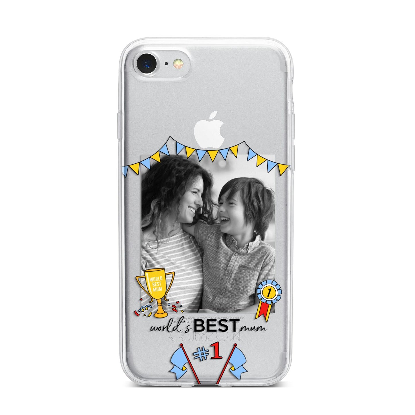 Worlds Best Mum iPhone 7 Bumper Case on Silver iPhone
