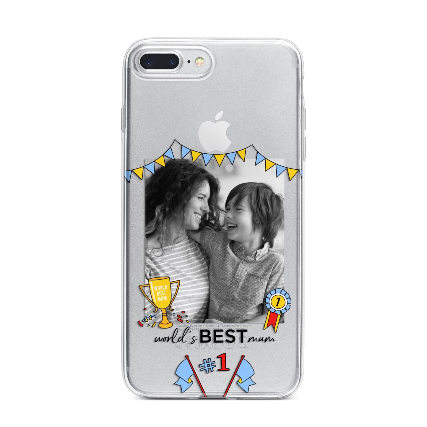 Worlds Best Mum iPhone 7 Plus Bumper Case on Silver iPhone