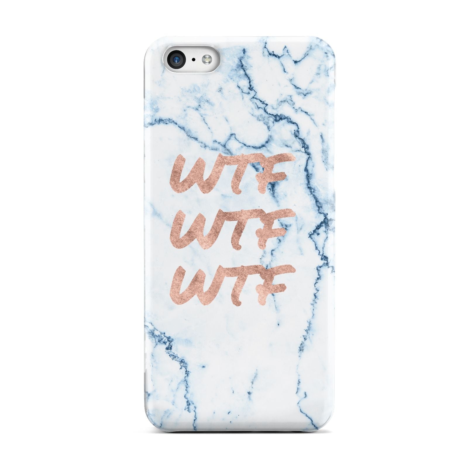 Wtf Rose Gold Blue Marble Effect Apple iPhone 5c Case