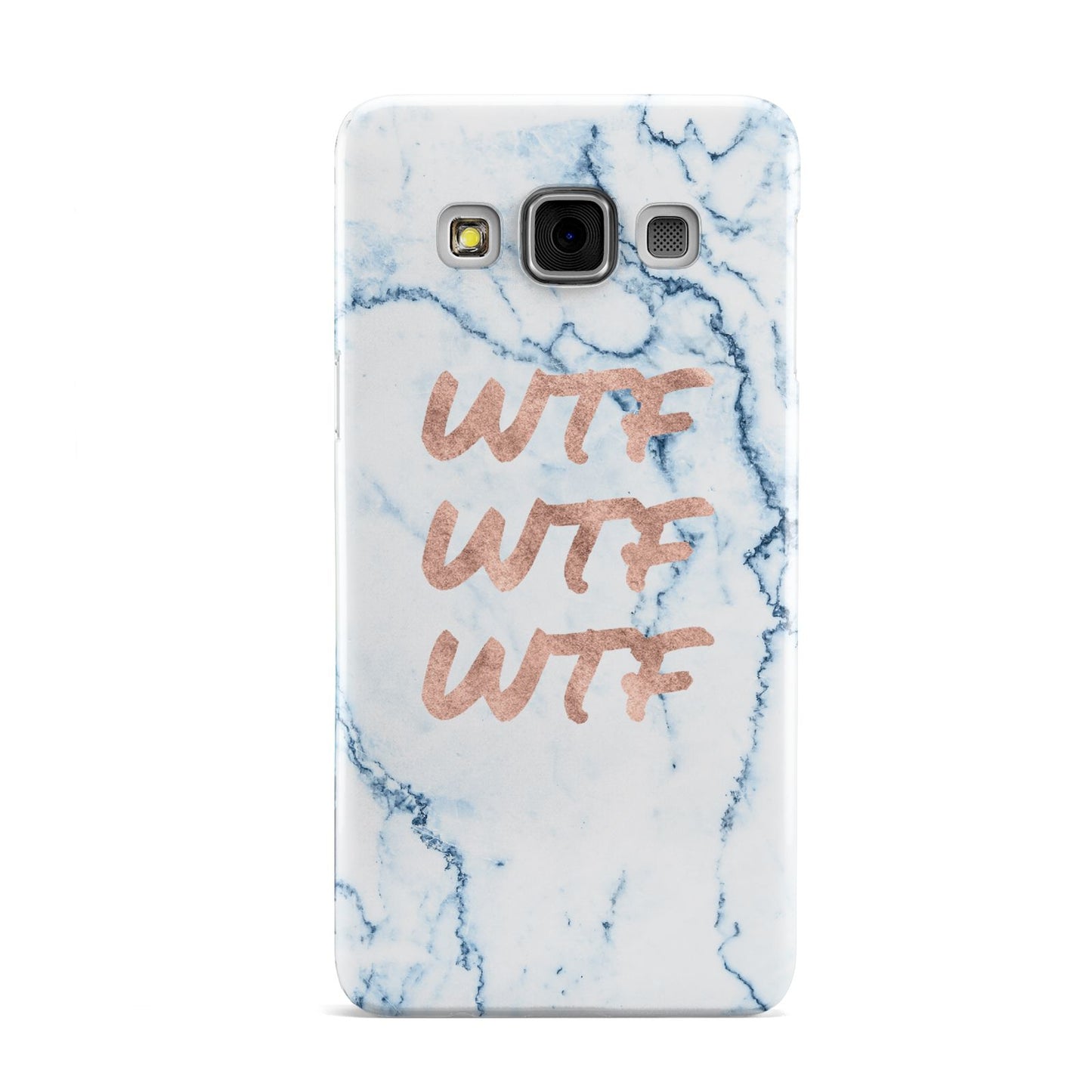 Wtf Rose Gold Blue Marble Effect Samsung Galaxy A3 Case