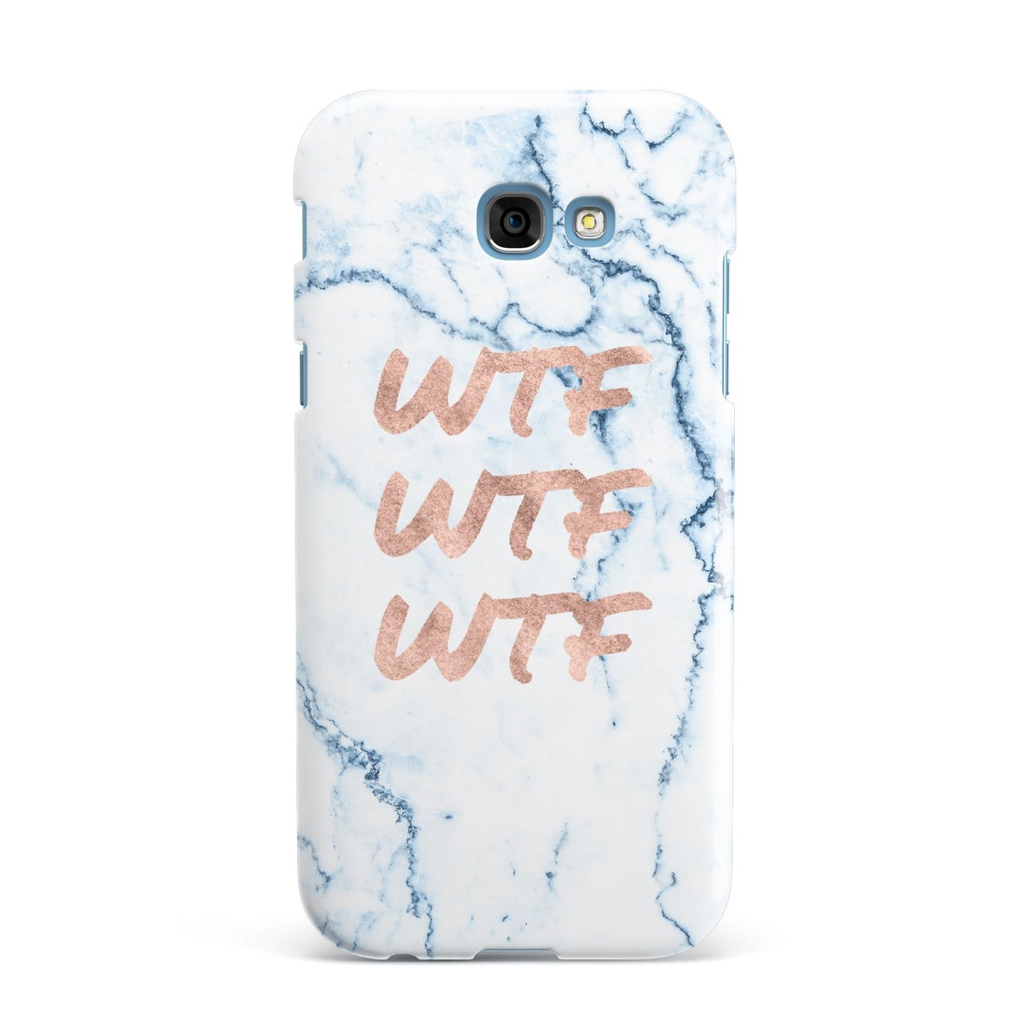 Wtf Rose Gold Blue Marble Effect Samsung Galaxy A7 2017 Case