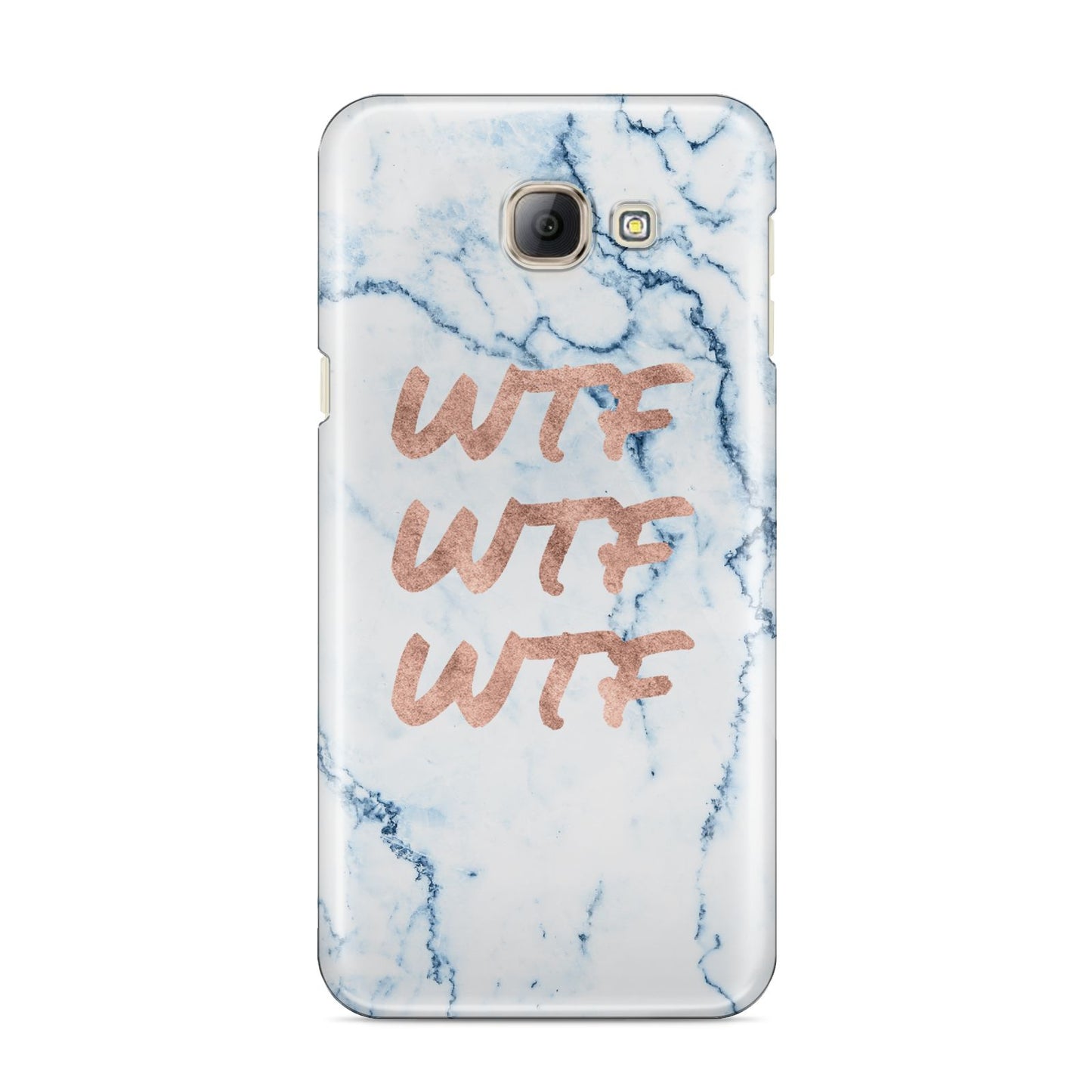 Wtf Rose Gold Blue Marble Effect Samsung Galaxy A8 2016 Case