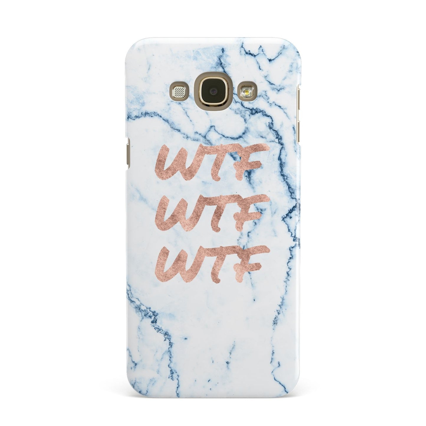 Wtf Rose Gold Blue Marble Effect Samsung Galaxy A8 Case