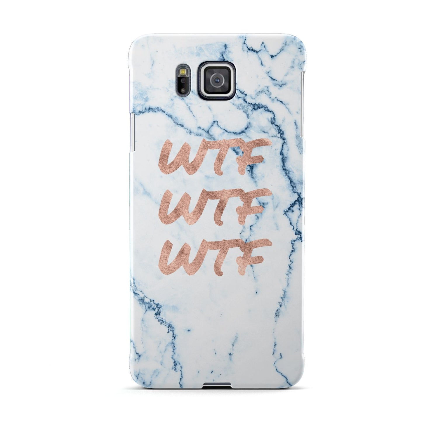 Wtf Rose Gold Blue Marble Effect Samsung Galaxy Alpha Case