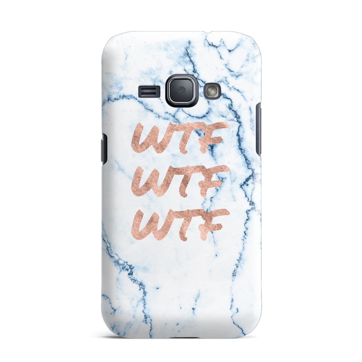 Wtf Rose Gold Blue Marble Effect Samsung Galaxy J1 2016 Case