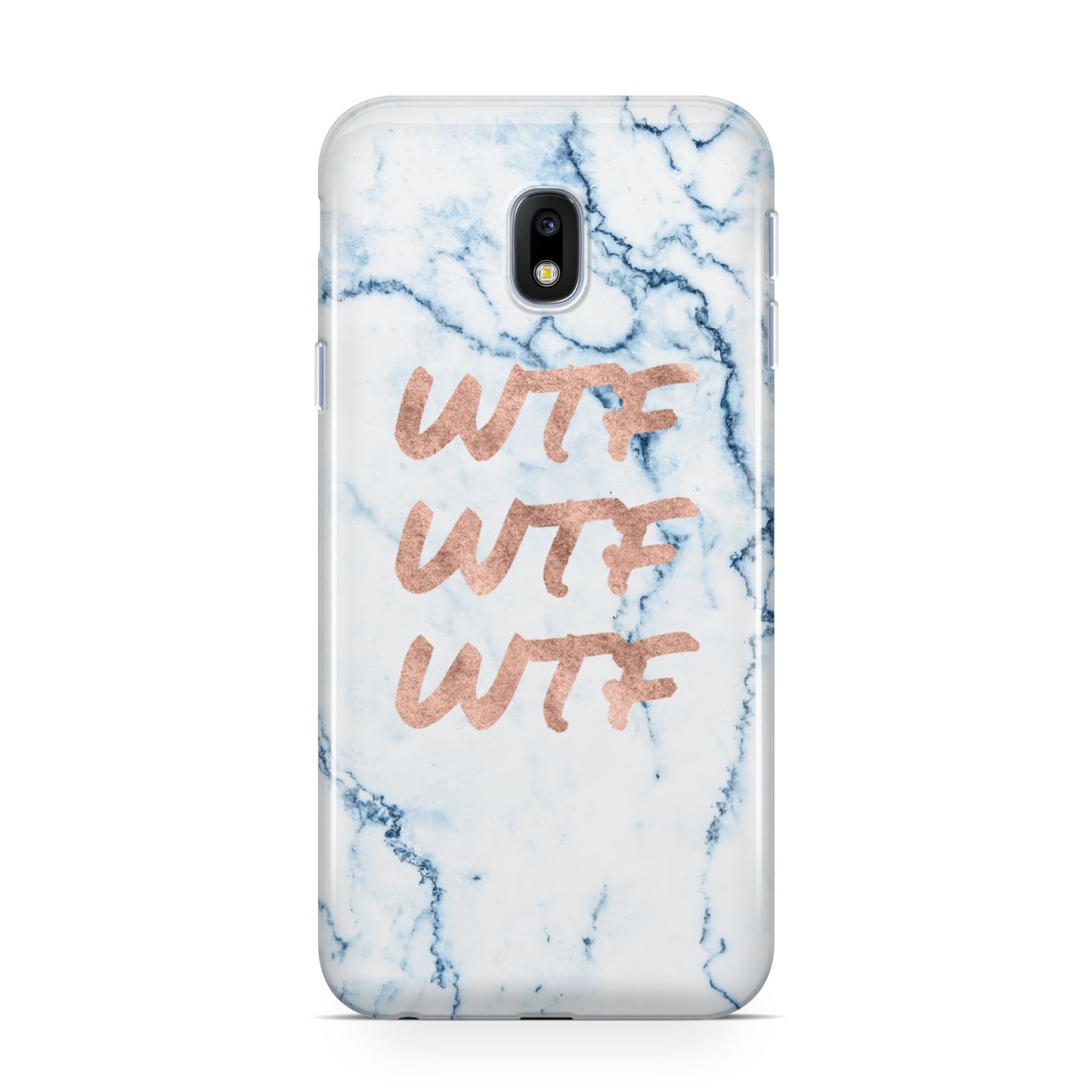 Wtf Rose Gold Blue Marble Effect Samsung Galaxy J3 2017 Case