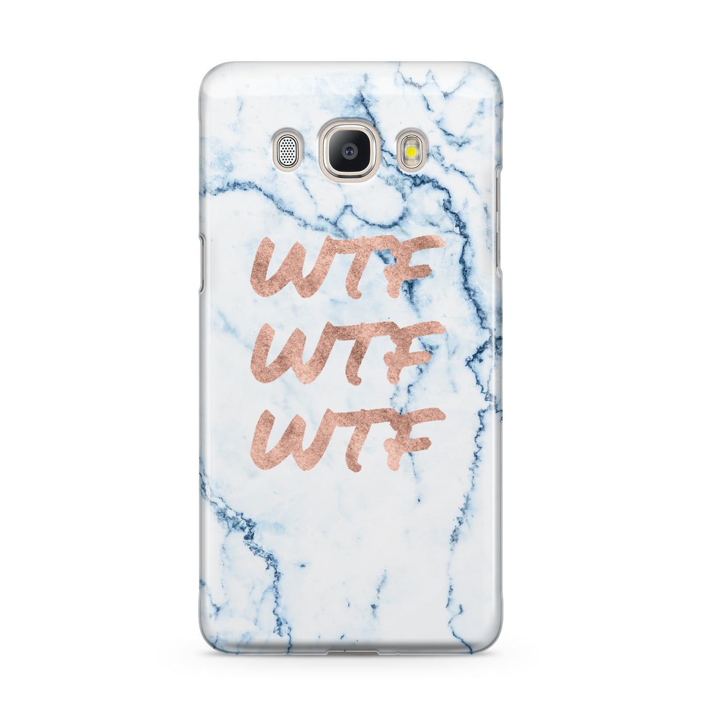 Wtf Rose Gold Blue Marble Effect Samsung Galaxy J5 2016 Case