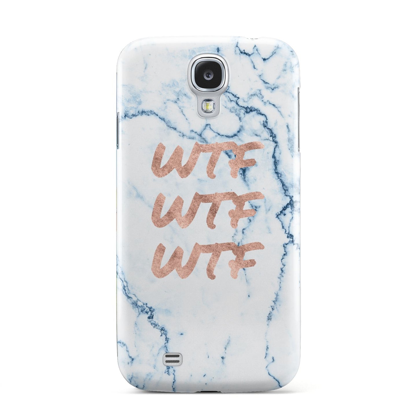 Wtf Rose Gold Blue Marble Effect Samsung Galaxy S4 Case