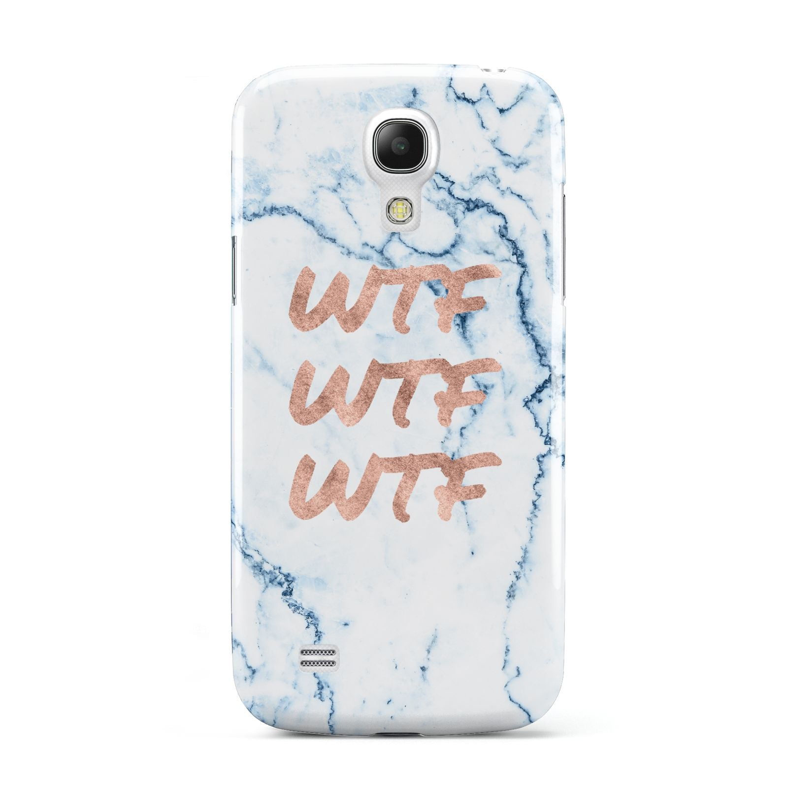 Wtf Rose Gold Blue Marble Effect Samsung Galaxy S4 Mini Case