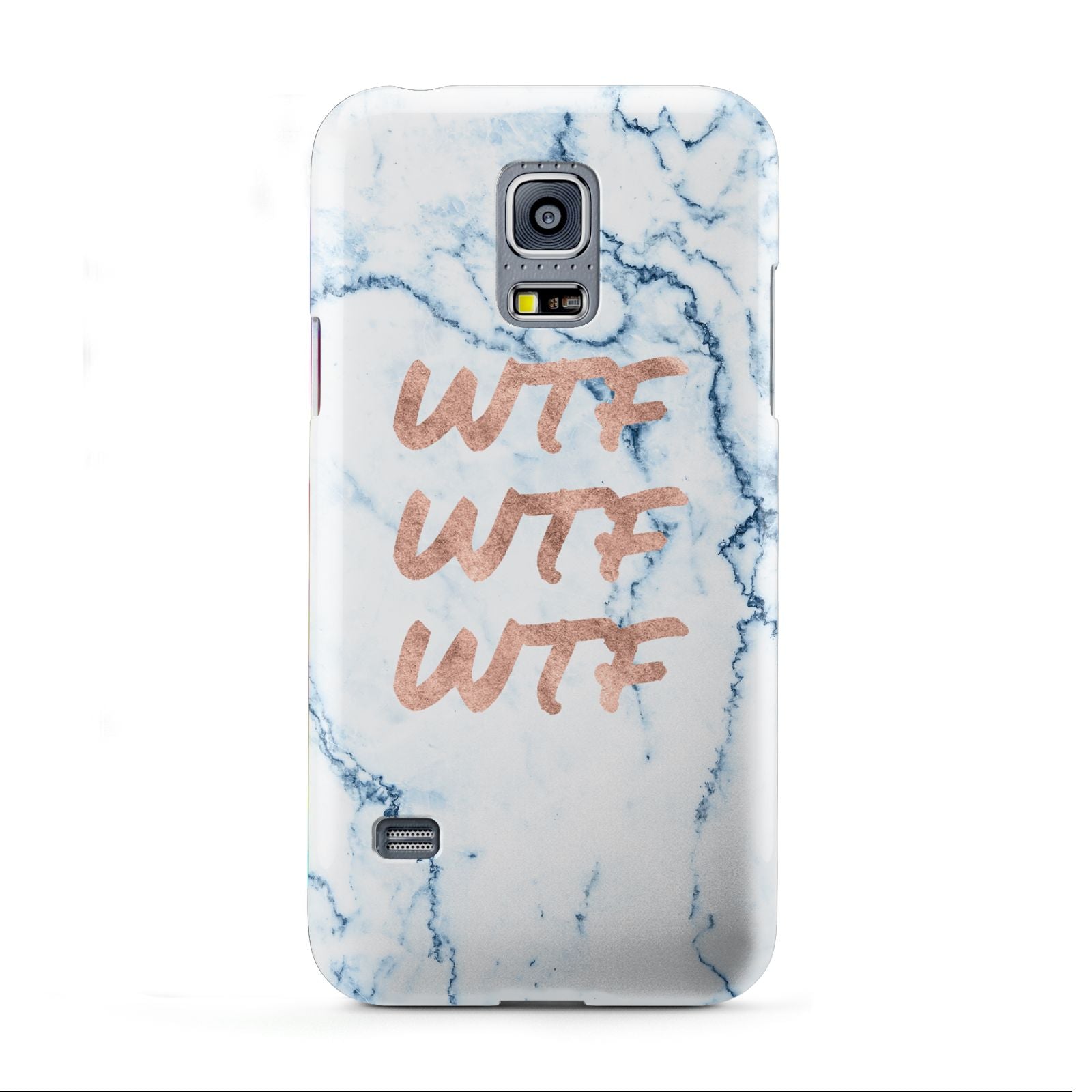 Wtf Rose Gold Blue Marble Effect Samsung Galaxy S5 Mini Case