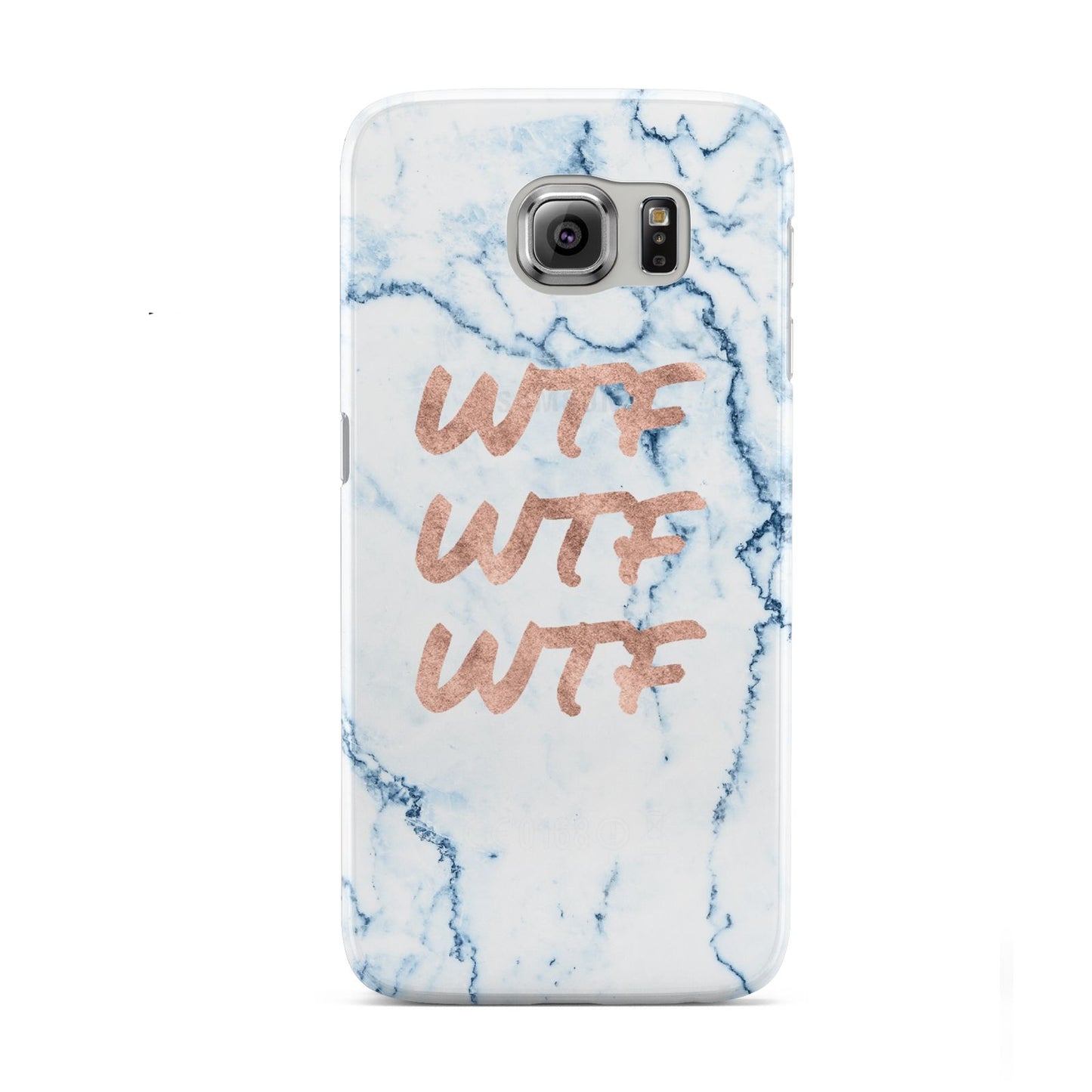 Wtf Rose Gold Blue Marble Effect Samsung Galaxy S6 Case