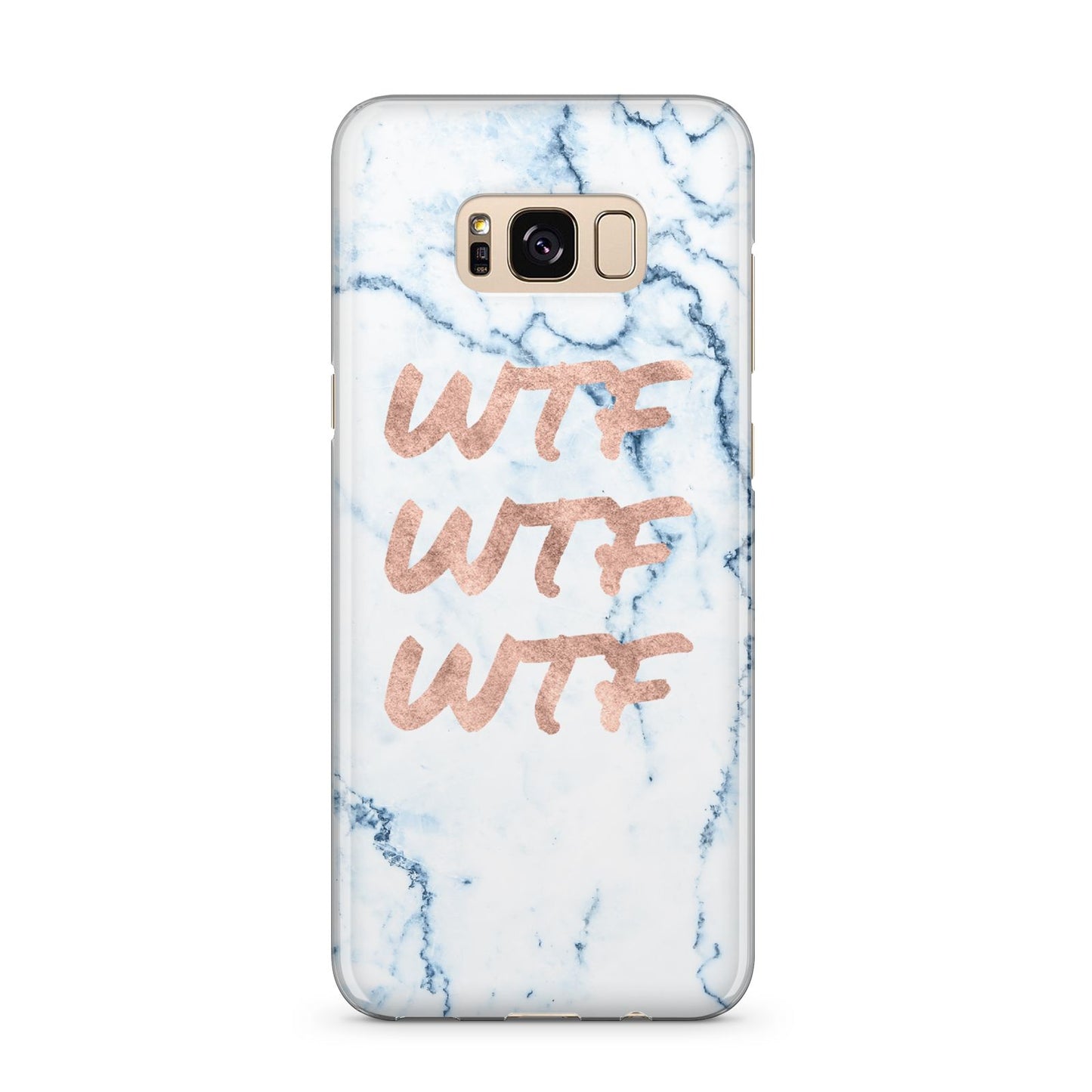 Wtf Rose Gold Blue Marble Effect Samsung Galaxy S8 Plus Case