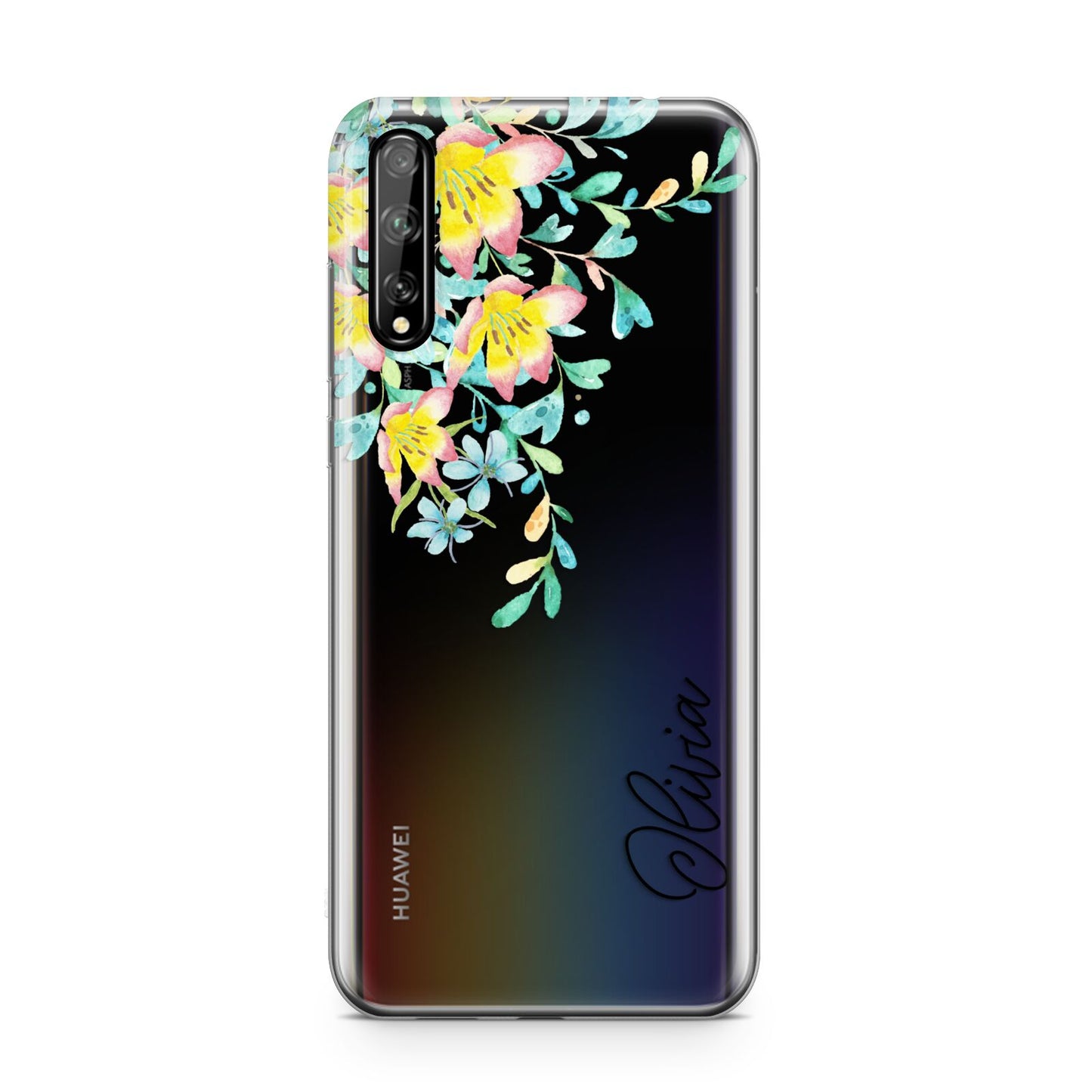 Yellow Pink Custom Flowers Huawei Enjoy 10s Phone Case