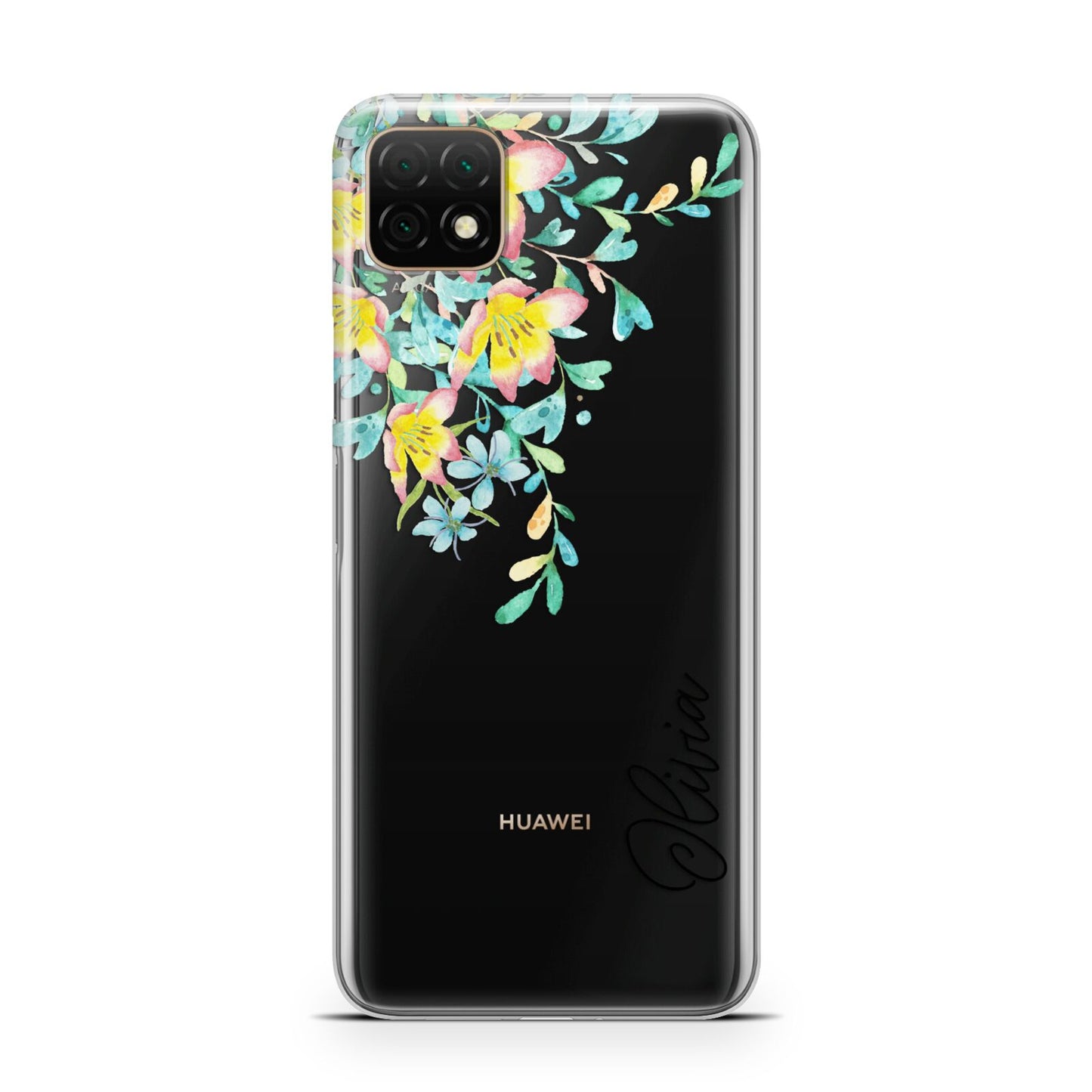 Yellow Pink Custom Flowers Huawei Enjoy 20 Phone Case