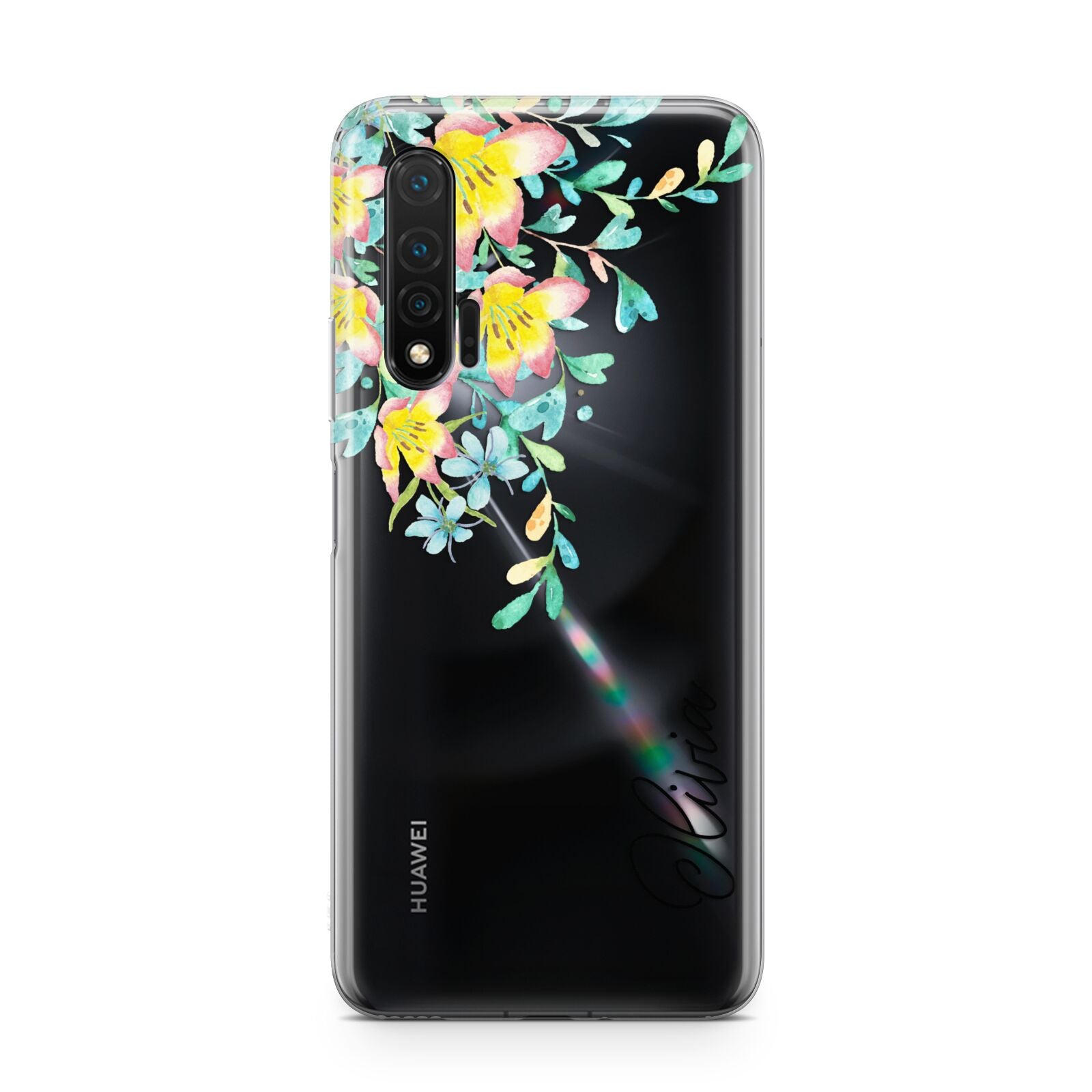 Yellow Pink Custom Flowers Huawei Nova 6 Phone Case