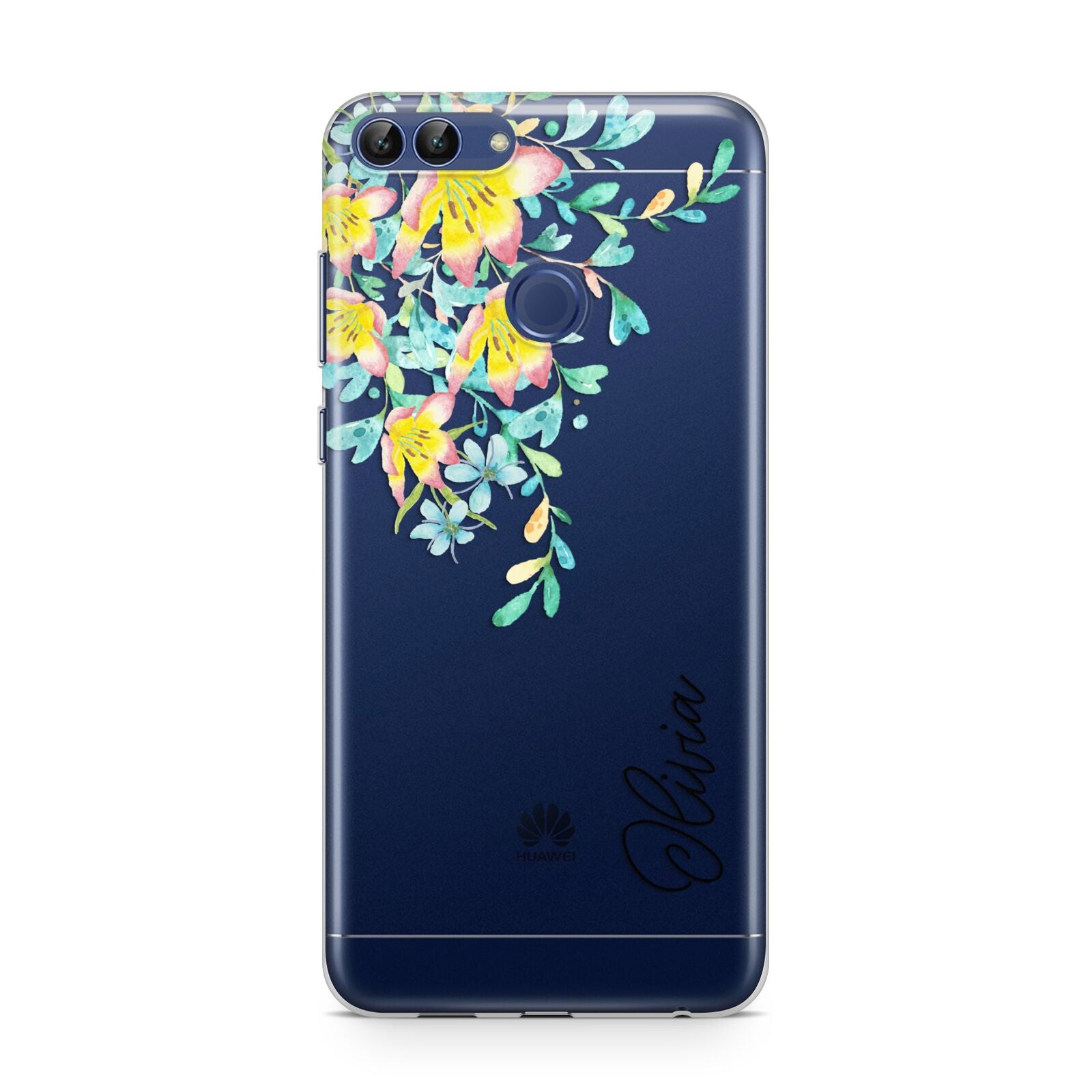 Yellow Pink Custom Flowers Huawei P Smart Case