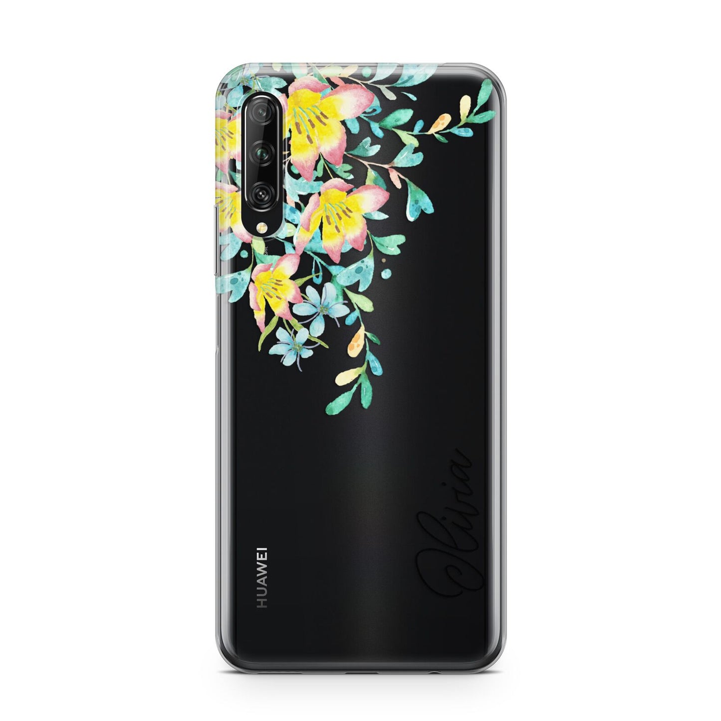 Yellow Pink Custom Flowers Huawei P Smart Pro 2019