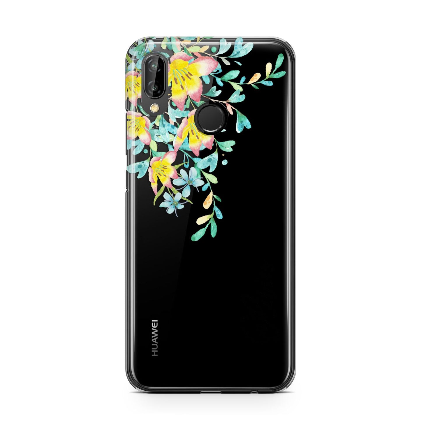 Yellow Pink Custom Flowers Huawei P20 Lite Phone Case