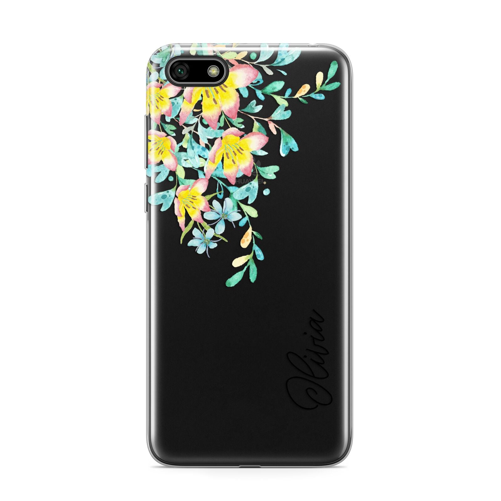 Yellow Pink Custom Flowers Huawei Y5 Prime 2018 Phone Case