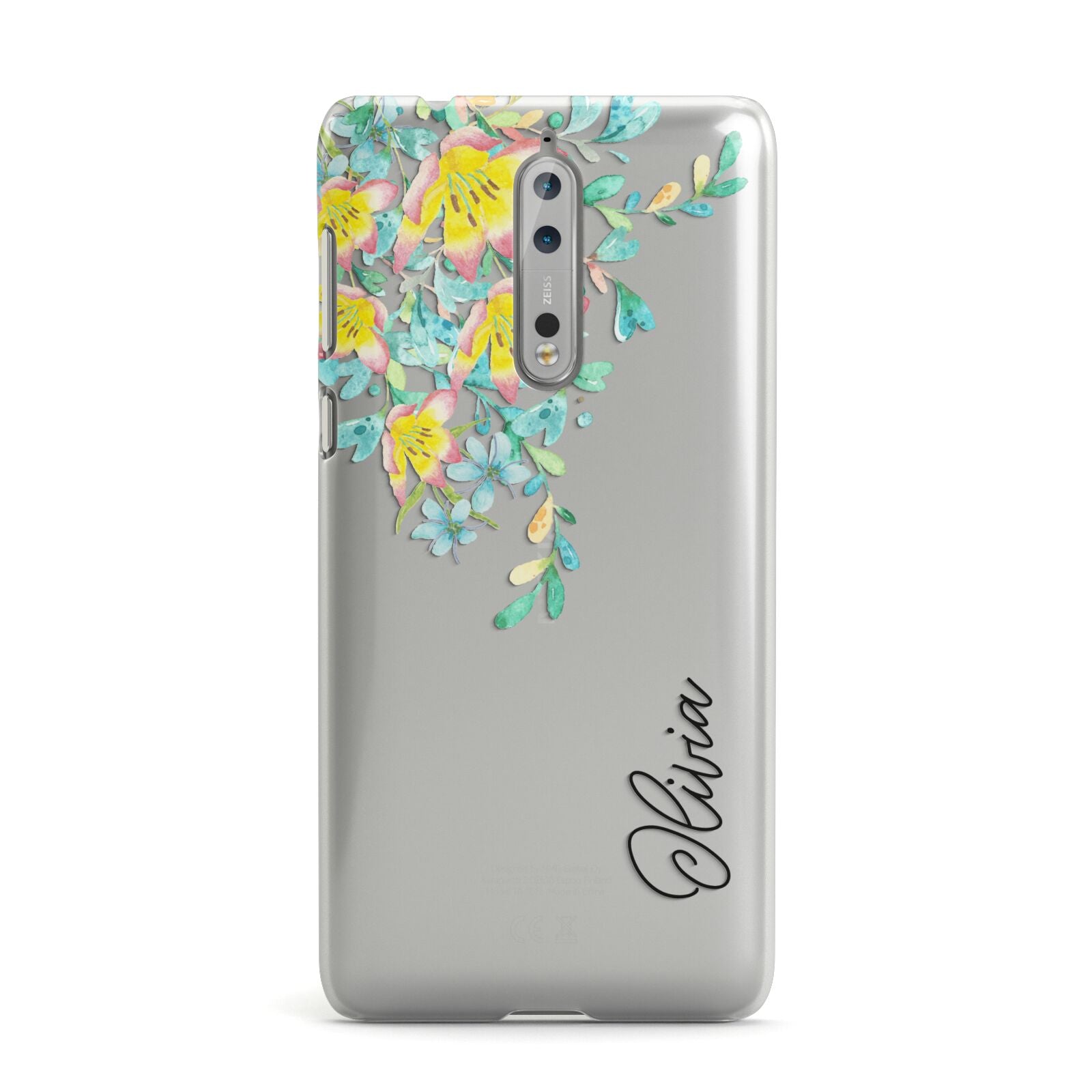 Yellow Pink Custom Flowers Nokia Case