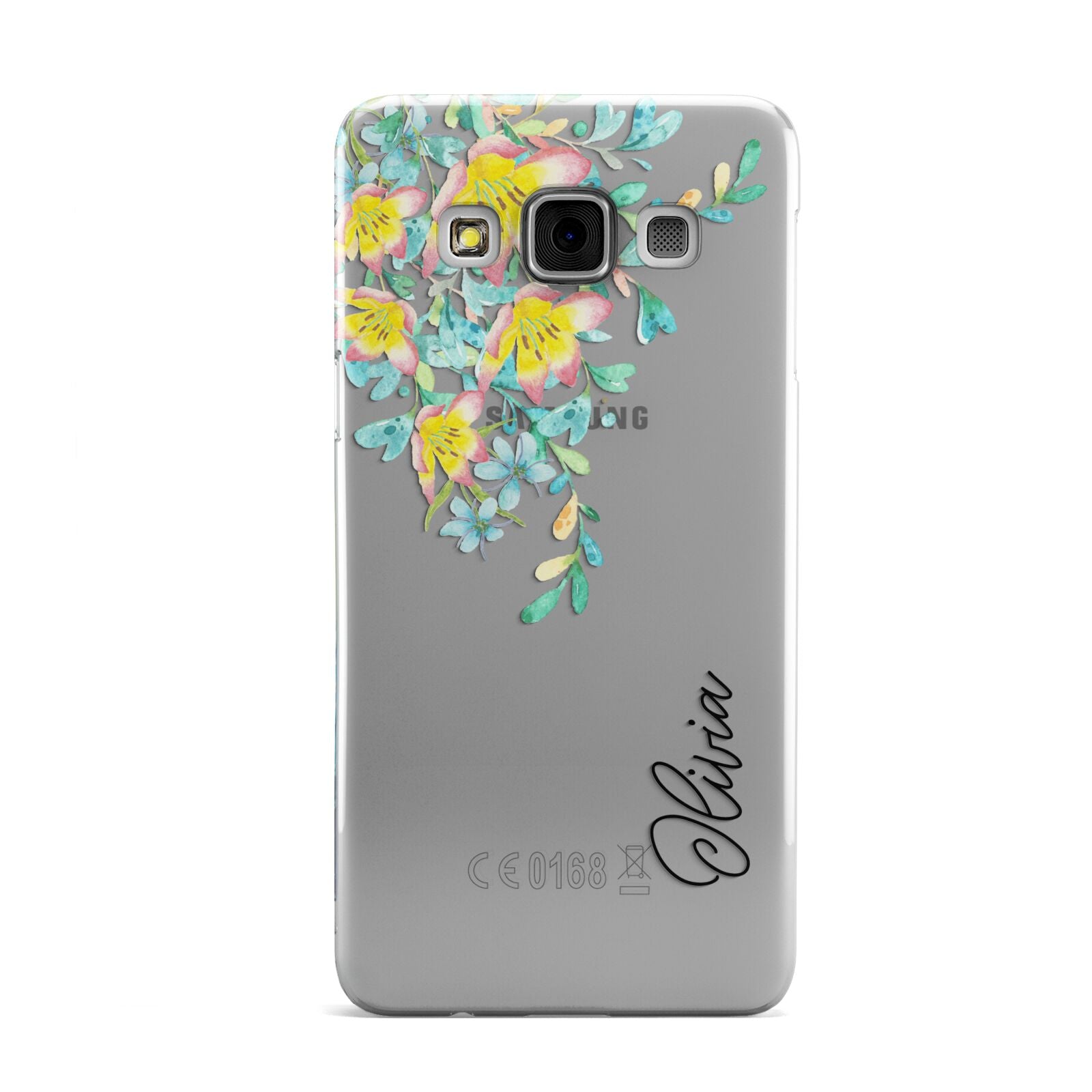 Yellow Pink Custom Flowers Samsung Galaxy A3 Case