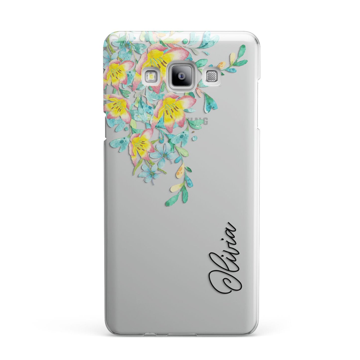 Yellow Pink Custom Flowers Samsung Galaxy A7 2015 Case