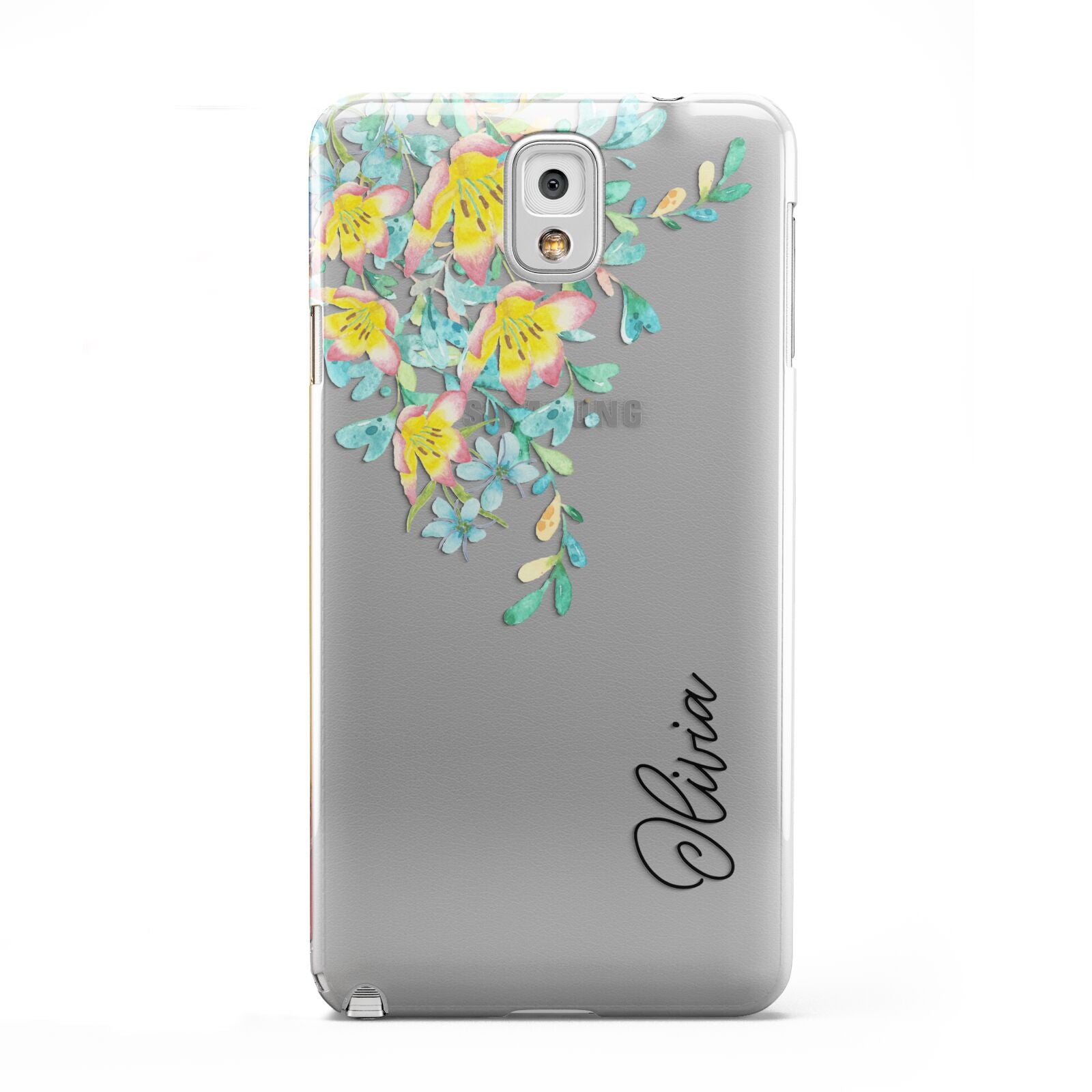 Yellow Pink Custom Flowers Samsung Galaxy Note 3 Case