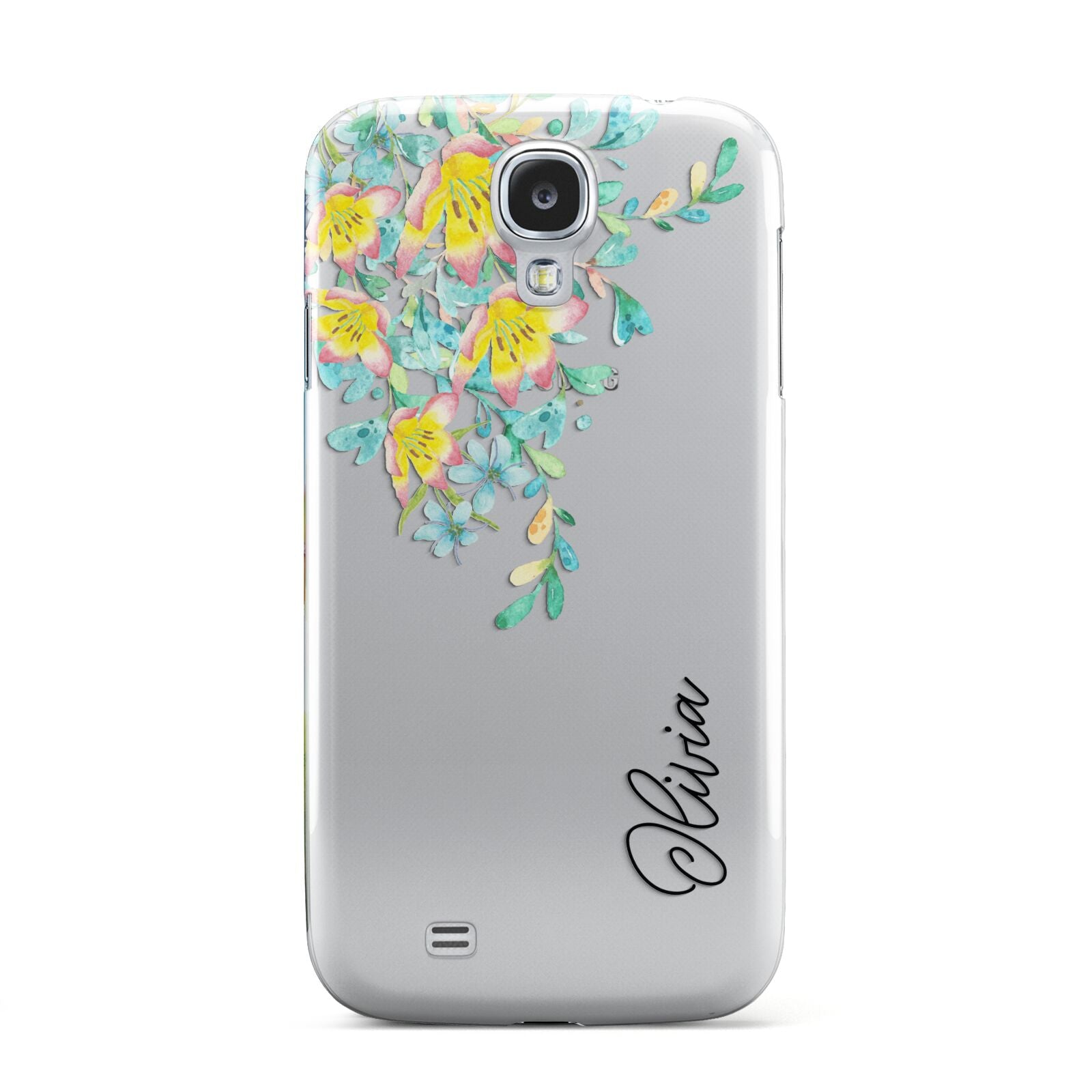 Yellow Pink Custom Flowers Samsung Galaxy S4 Case