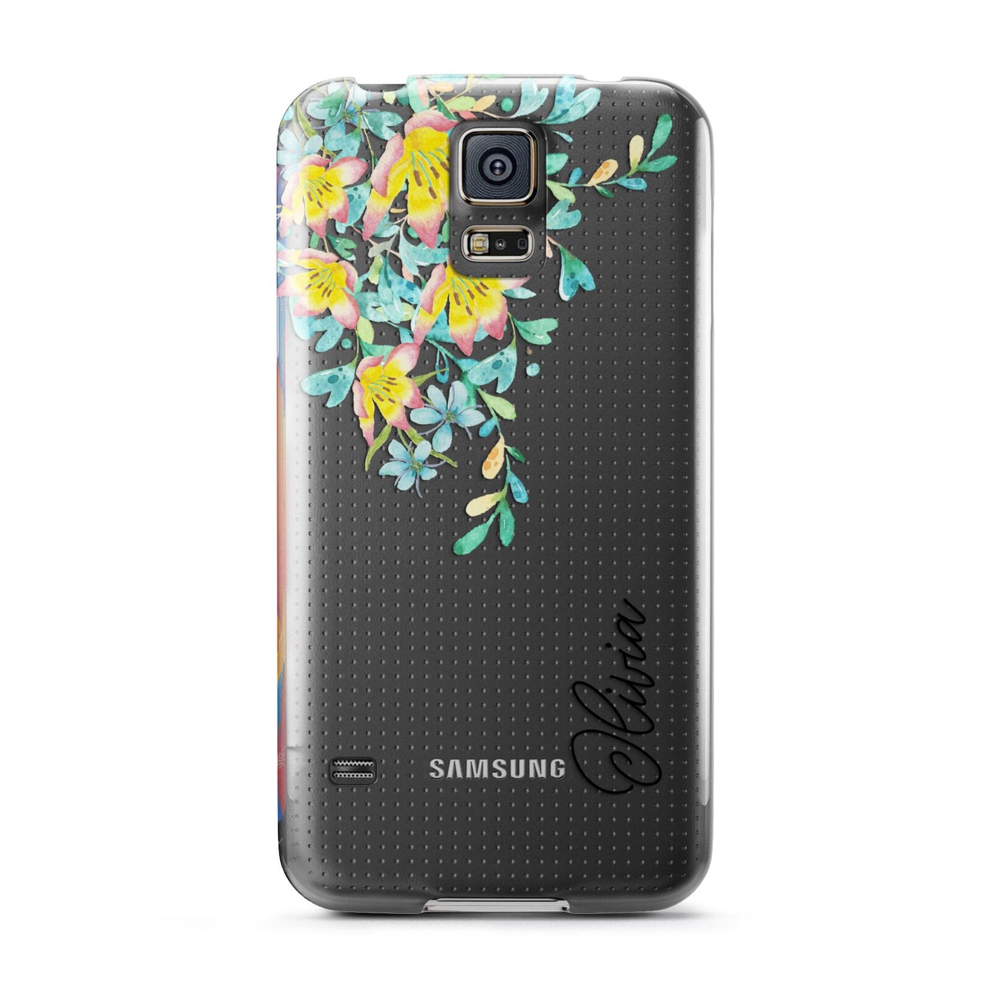 Yellow Pink Custom Flowers Samsung Galaxy S5 Case