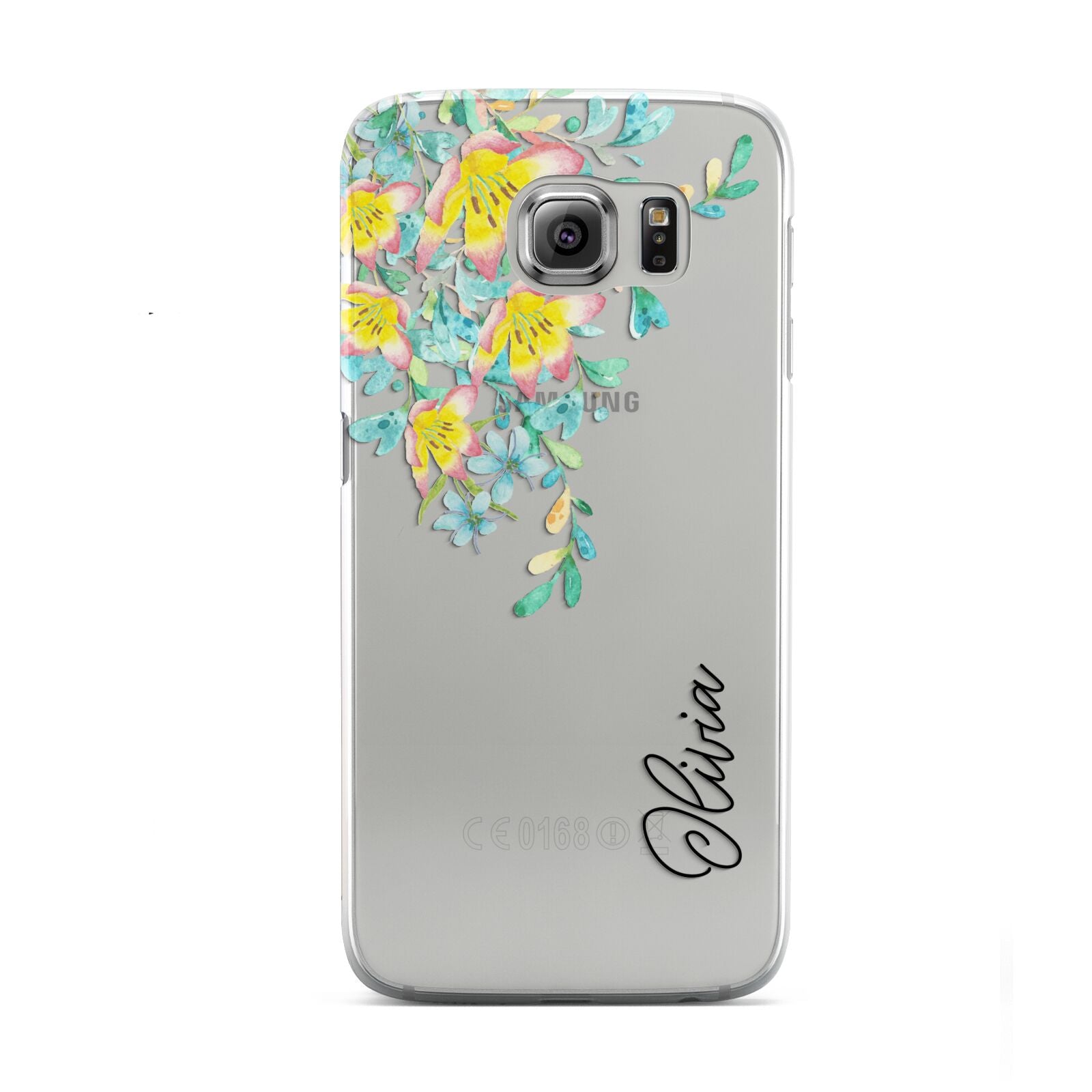 Yellow Pink Custom Flowers Samsung Galaxy S6 Case