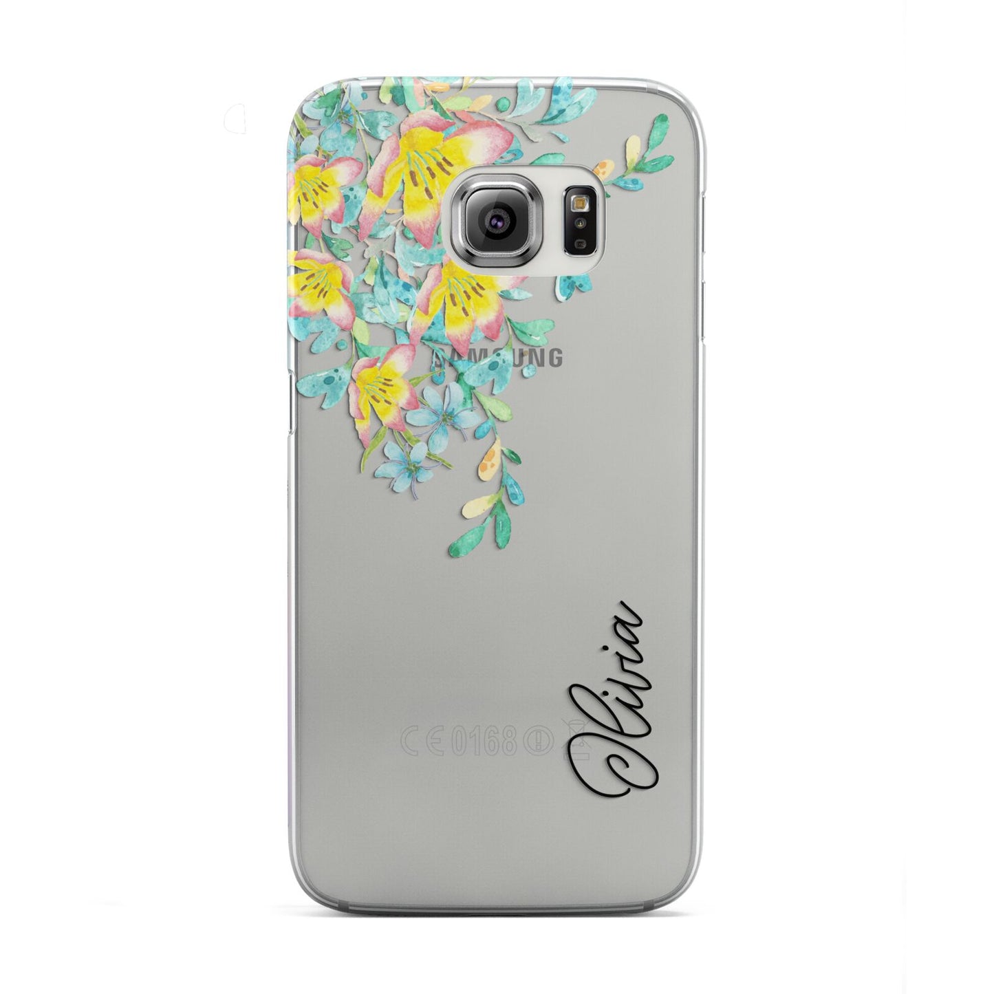 Yellow Pink Custom Flowers Samsung Galaxy S6 Edge Case