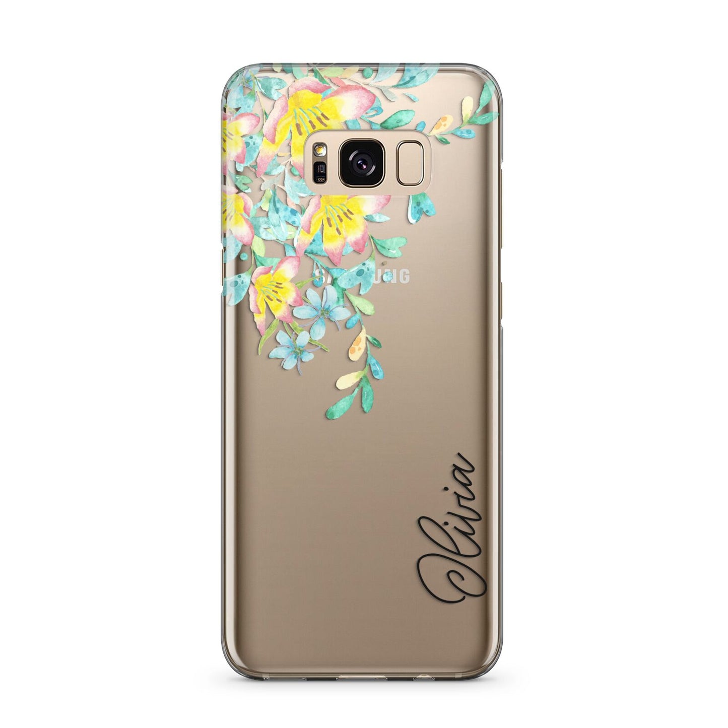 Yellow Pink Custom Flowers Samsung Galaxy S8 Plus Case