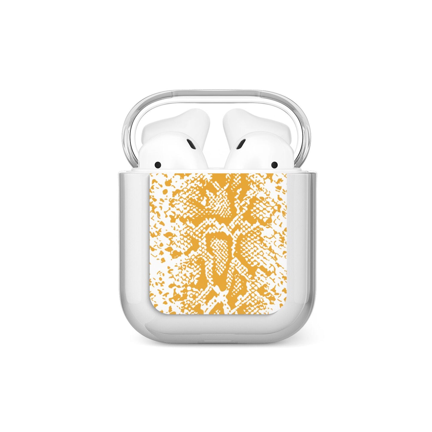 Yellow Snakeskin AirPods Case