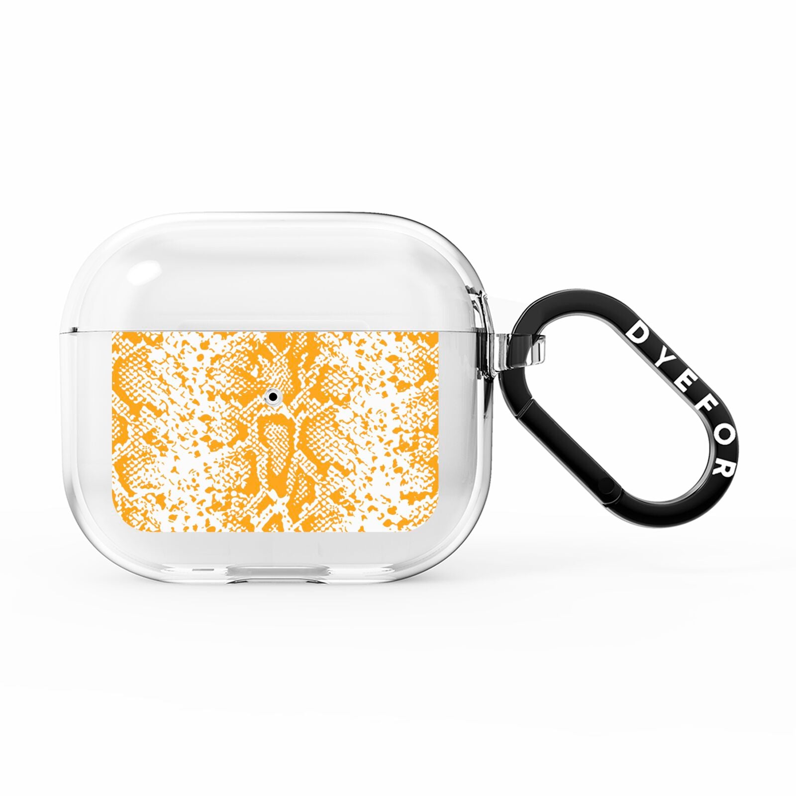 Yellow Snakeskin AirPods Clear Case 3rd Gen