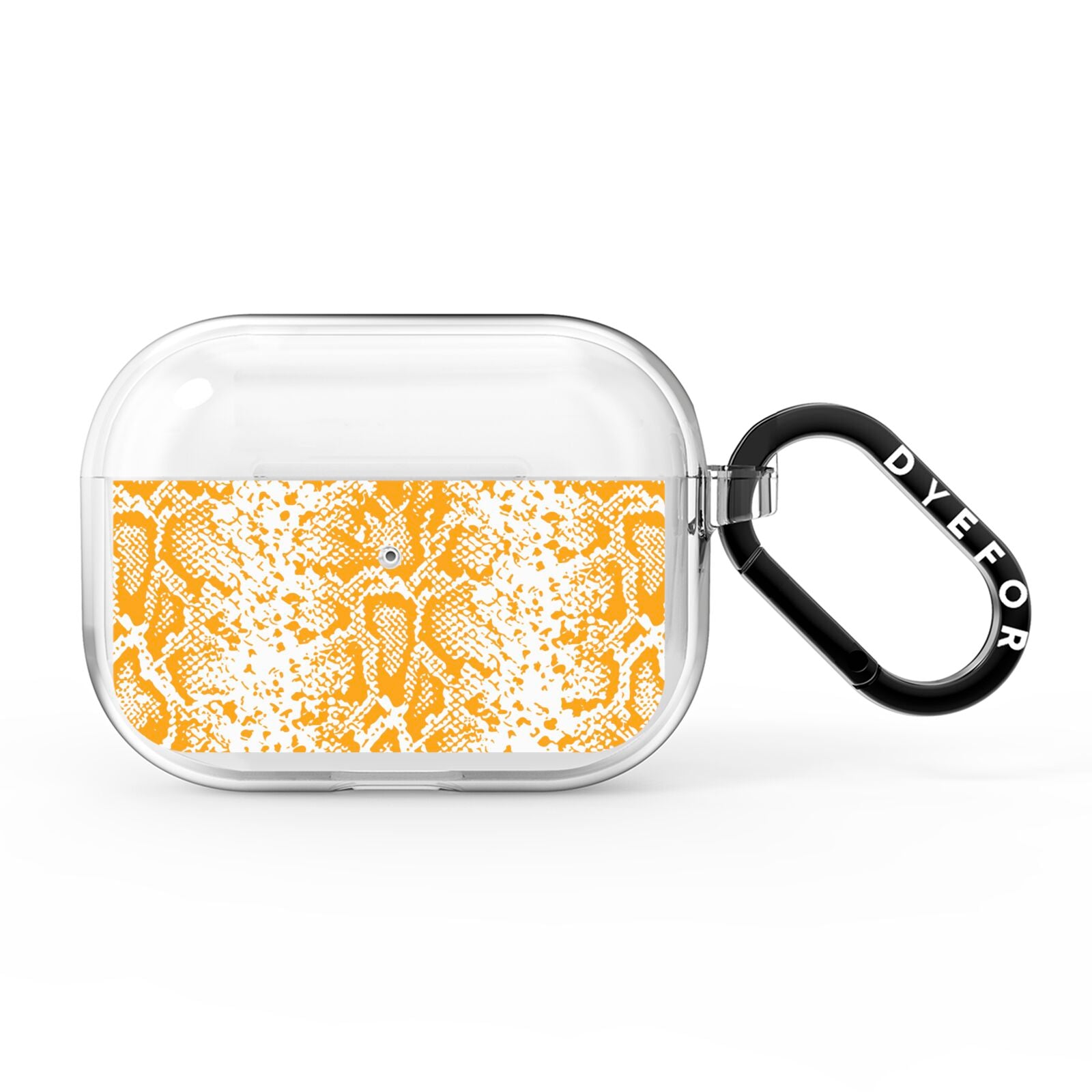 Yellow Snakeskin AirPods Pro Clear Case