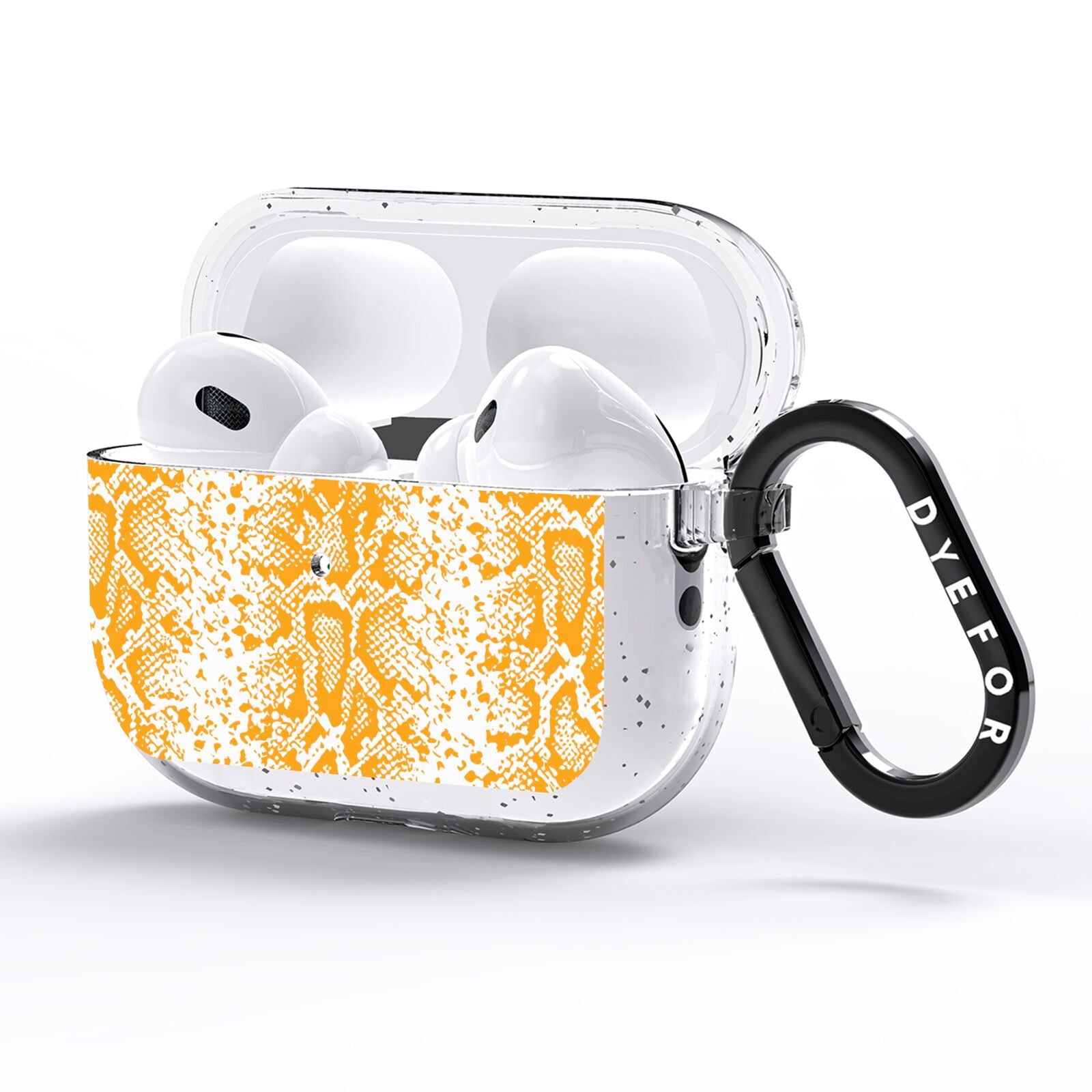 Yellow Snakeskin AirPods Pro Glitter Case Side Image