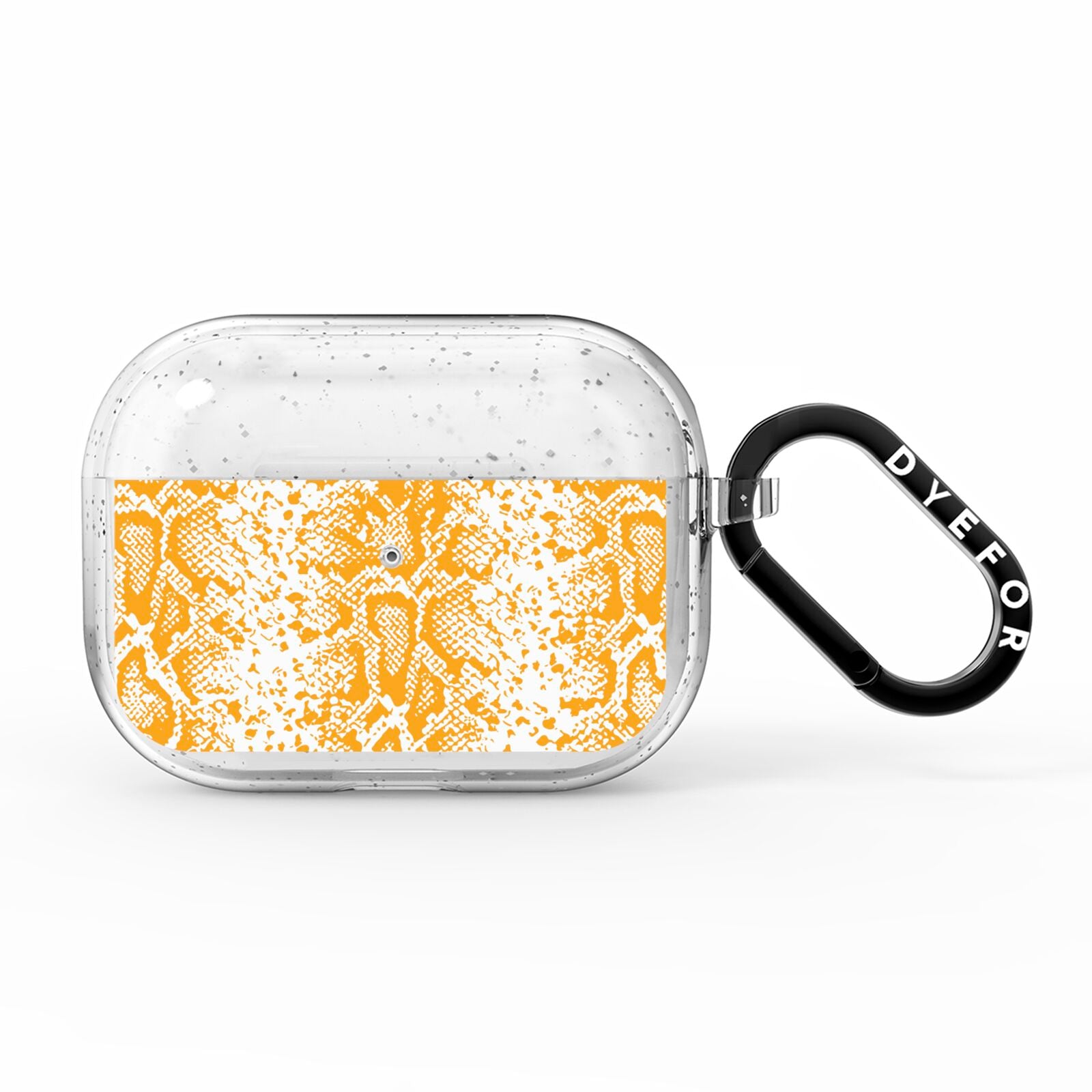 Yellow Snakeskin AirPods Pro Glitter Case