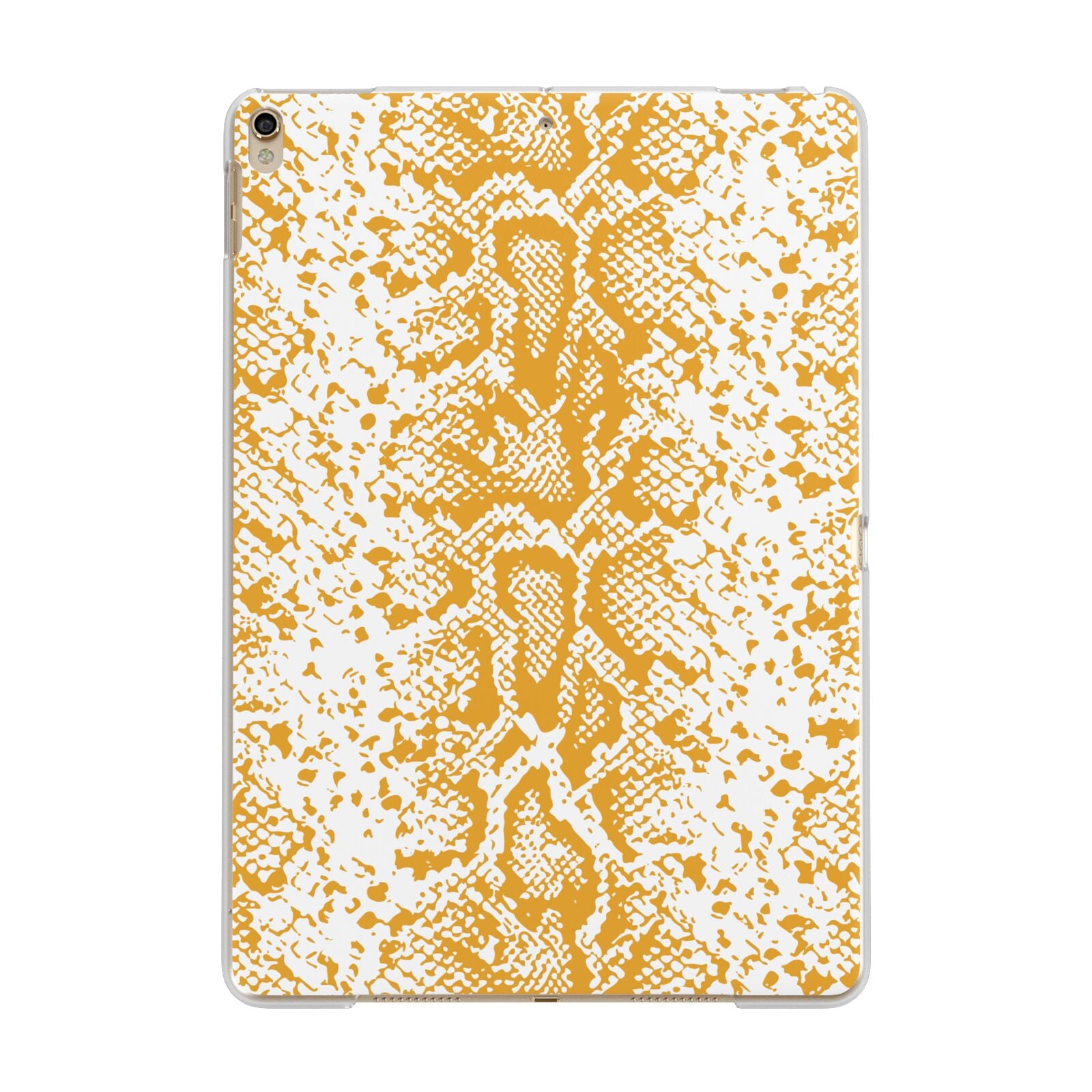 Yellow Snakeskin Apple iPad Gold Case